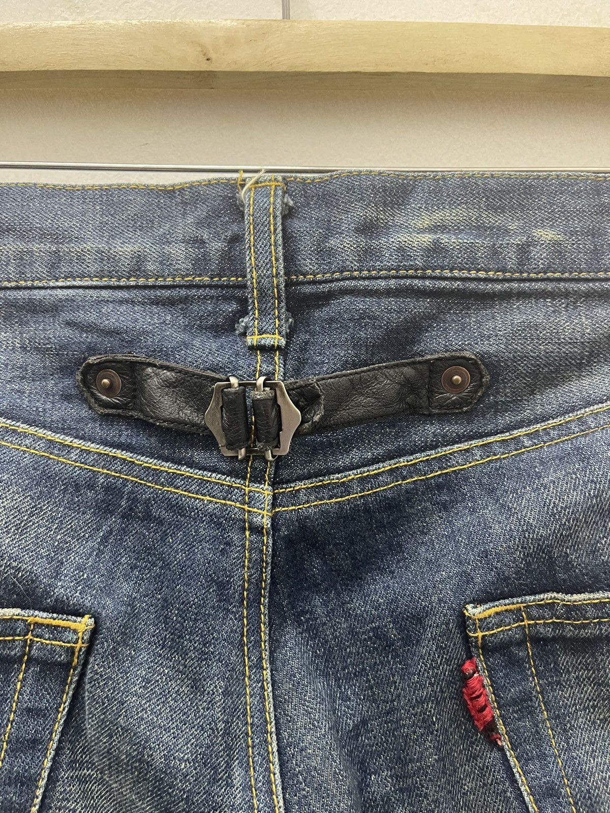 Sasquatchfabrix Rare Vintage SASQUATCHfabrix Leather Crop Trim Made In Japan Size US 33 - 16 Thumbnail