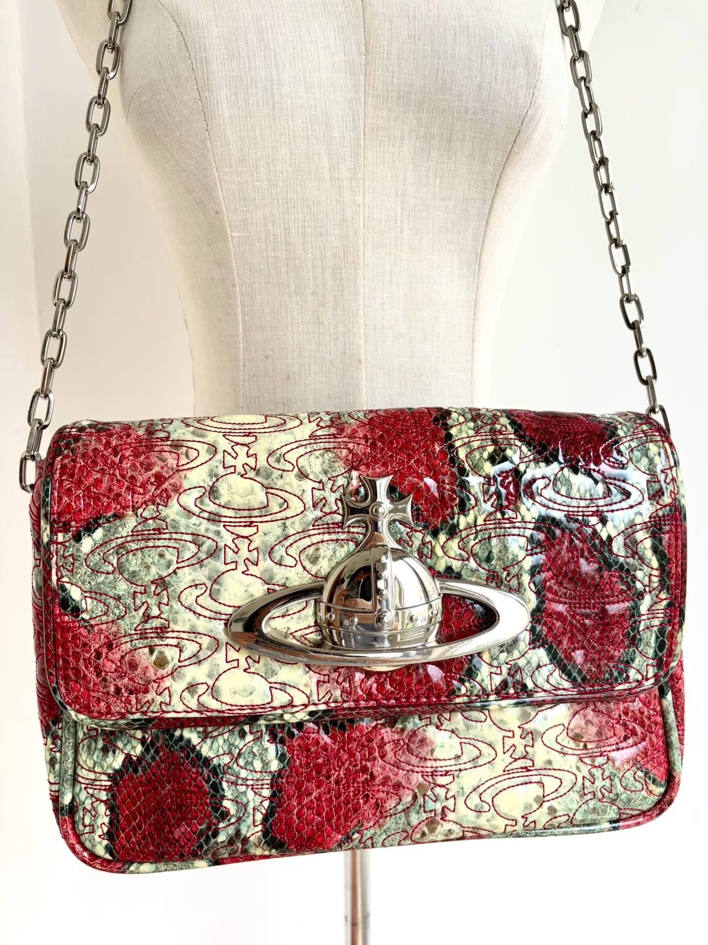 Vivienne Westwood Vivienne Westwood Red Snake Print Crossbody Bag Size ONE SIZE - 1 Thumbnail