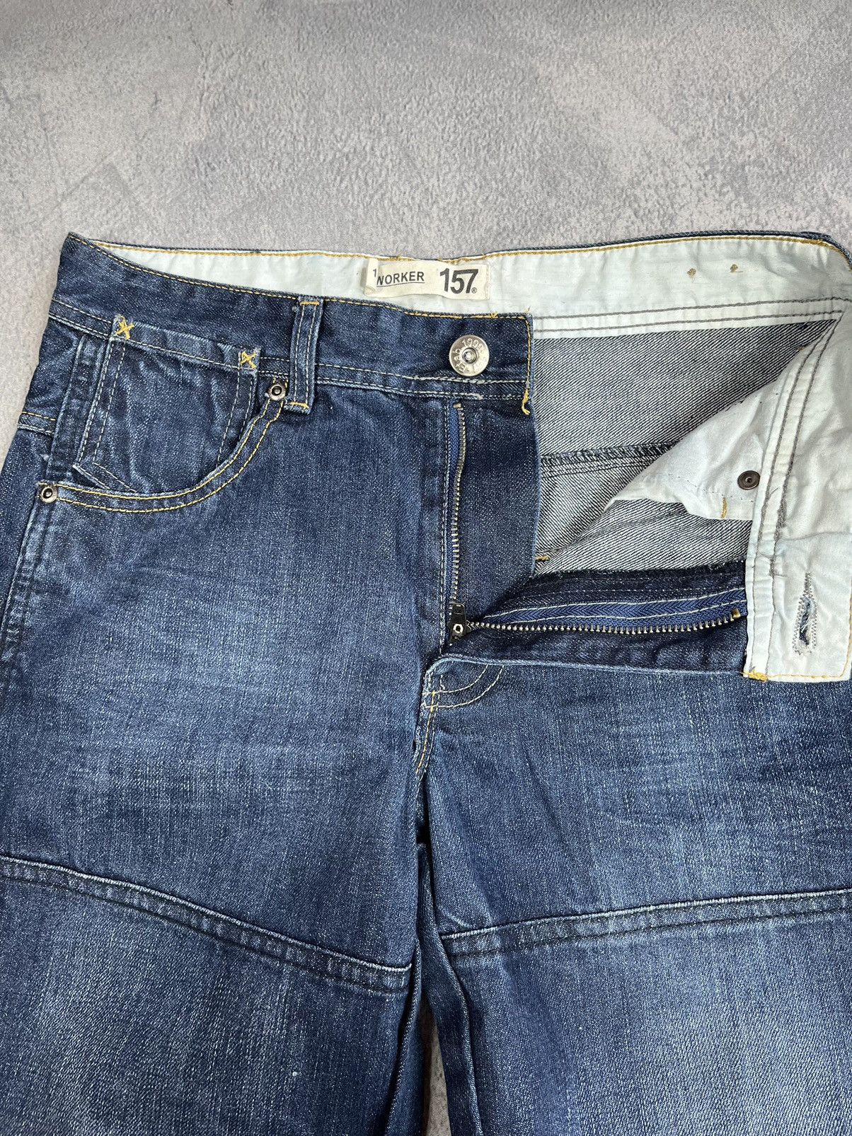 Japanese Brand × Vintage Vintage Y2K Japanese double knee jeans denim style size 28 Size 28" / US 6 / IT 42 - 4 Thumbnail