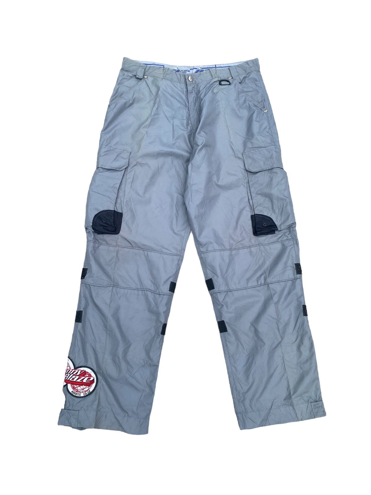 Vintage Y2K Johnny Blaze Baggy Nylon Cargo Size US 35 - 1 Thumbnail