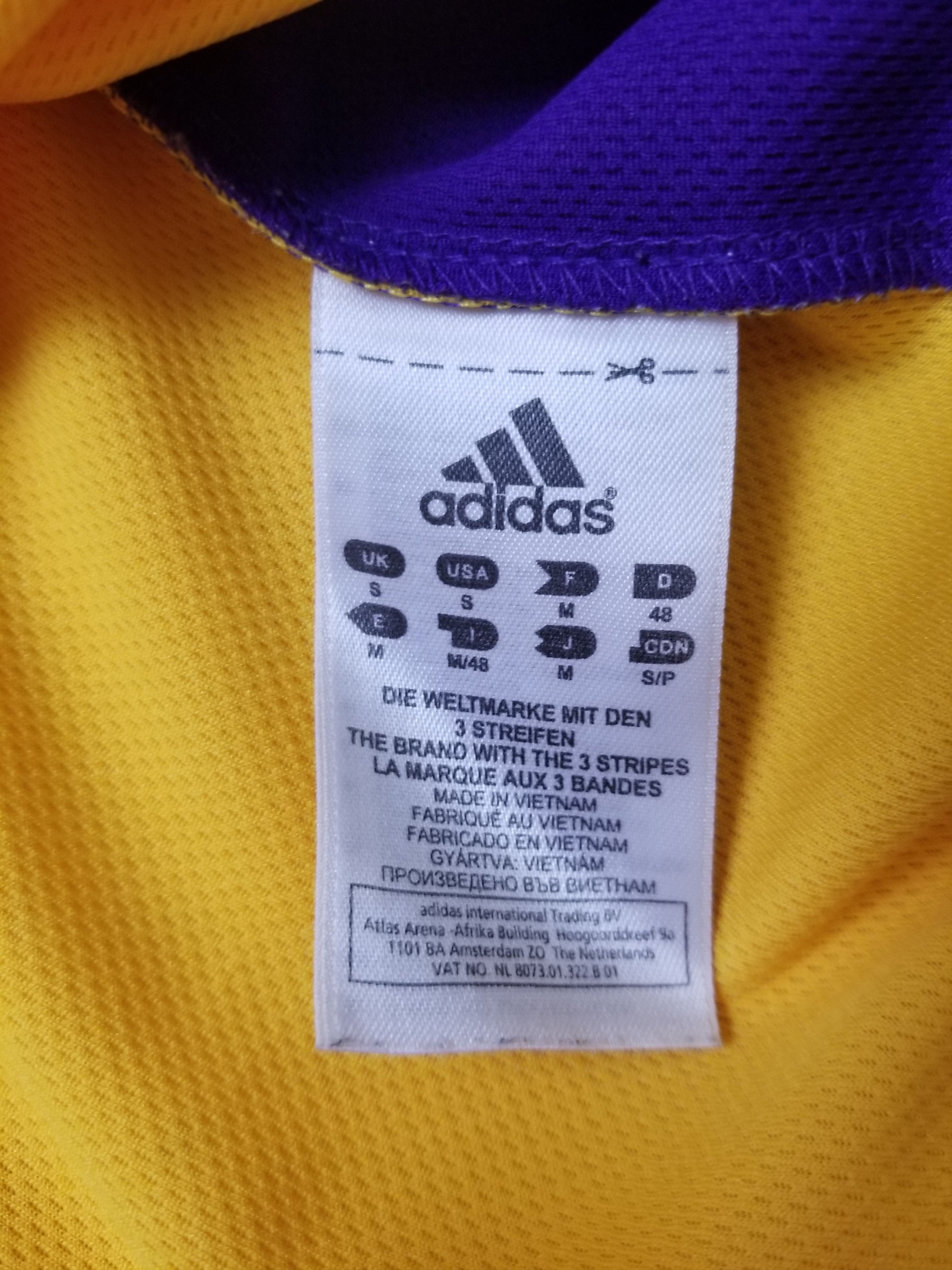Adidas Los Angeles Lakers Kobe Bryant #24 Adidas NBA Yellow 2011 Size US S / EU 44-46 / 1 - 10 Thumbnail