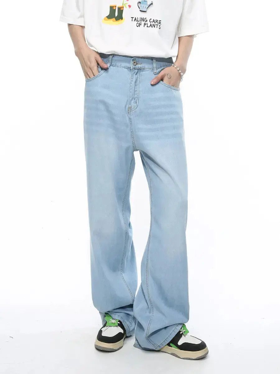 Japanese Brand Retro loose straight leg jeans Size US 32 / EU 48 - 6 Thumbnail