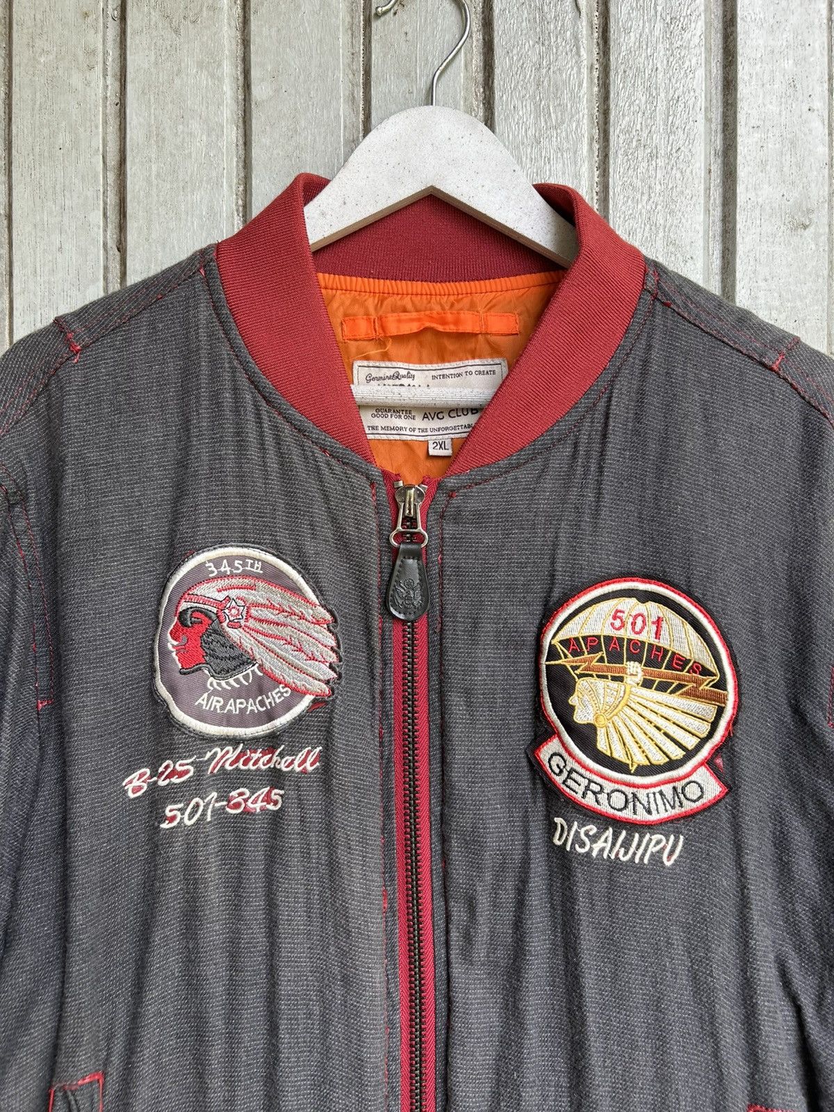 Japanese Brand apache bomber jacket big logo Size US XL / EU 56 / 4 - 5 Thumbnail