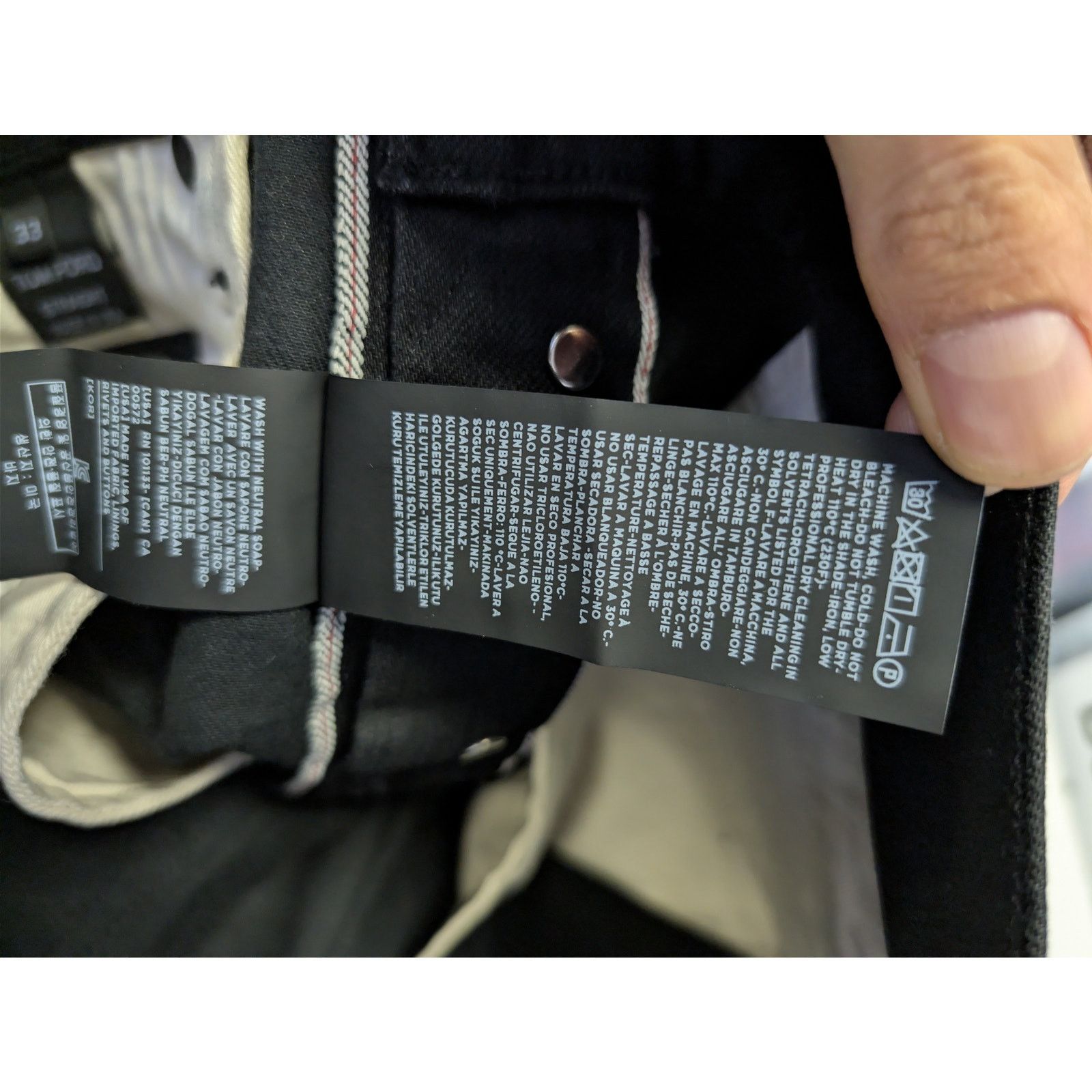 Tom Ford o1rshd1 Straight-Fit Denim Jeans in Black Size US 33 - 19 Thumbnail