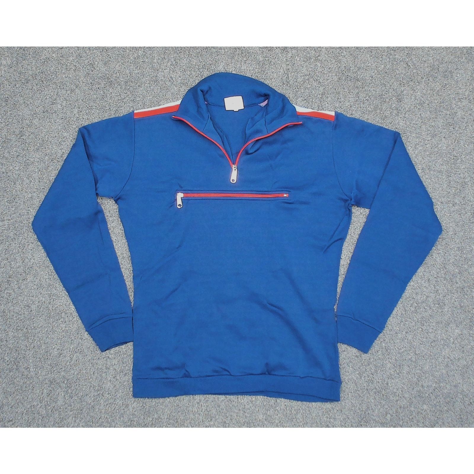 Vintage 80s Nylon Racing Stripe Quarter-Zip Pullover Track Jacket Size US M / EU 48-50 / 2 - 3 Thumbnail