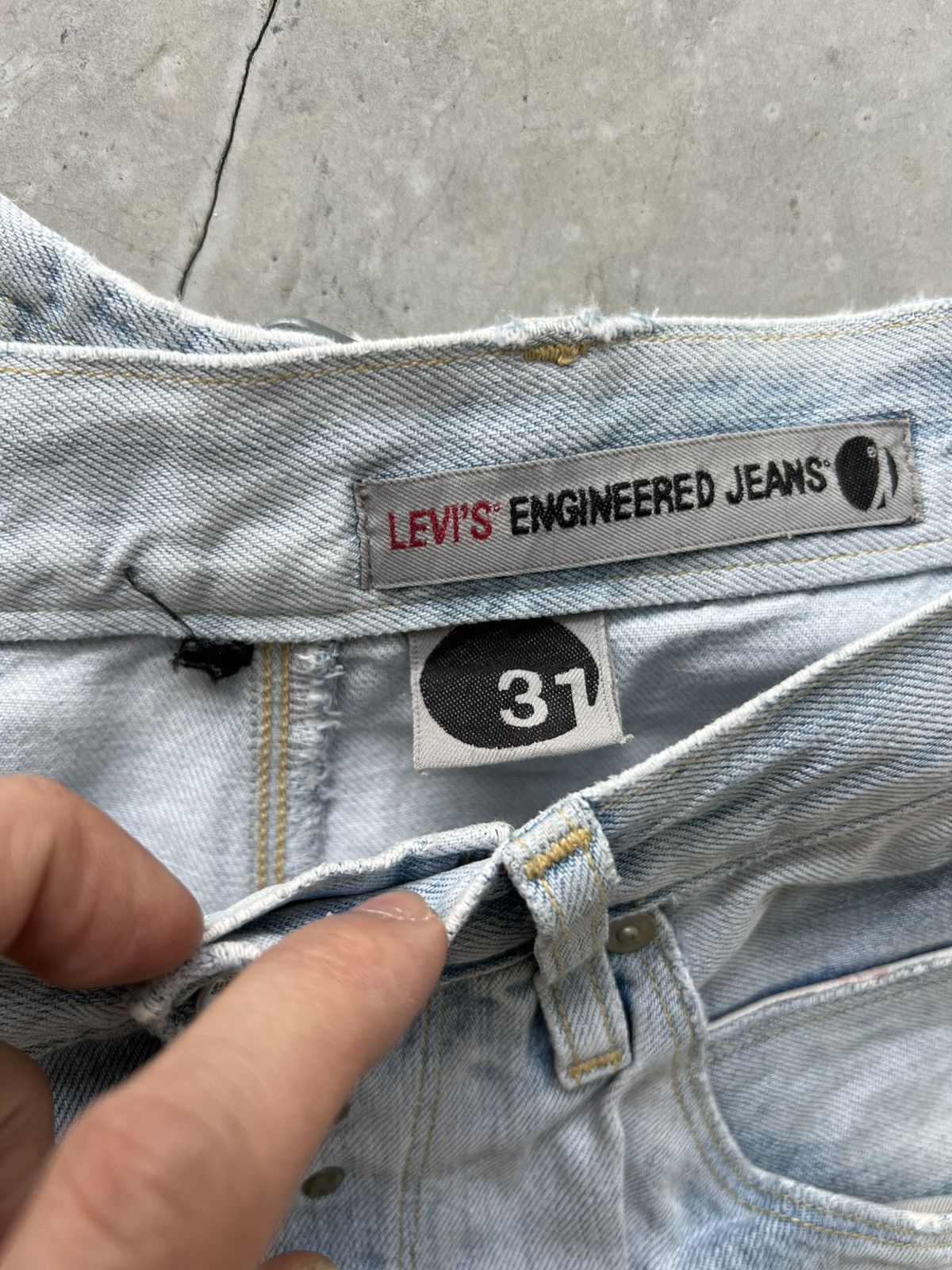 Levi's Levis Engineered Jeans Buckleback Tag W31 Actual 33x32 Size US 31 - 3 Thumbnail