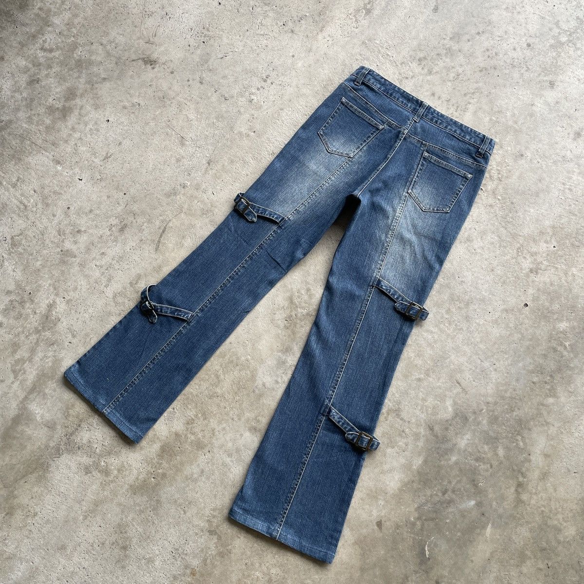 Japanese Brand × Jean × Vintage Vintage Japanese Women FLARE Faded BONDAGE Jeans Pants W28 Size US 28 / EU 44 - 11 Thumbnail
