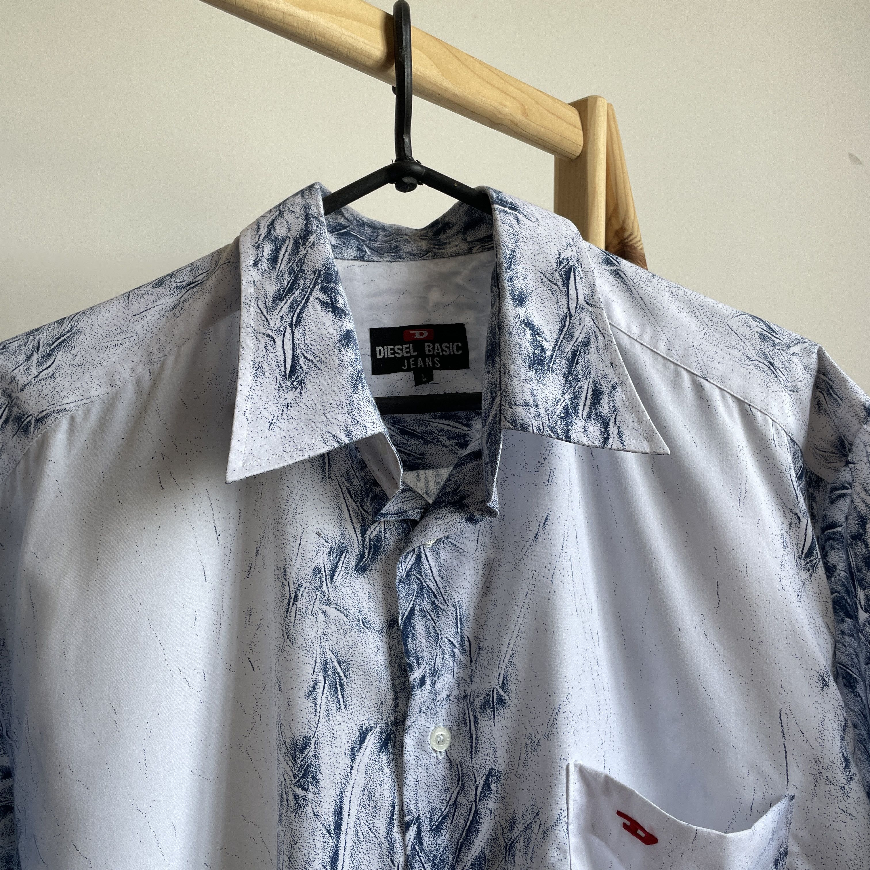 Diesel Diesel Vintage Y2K Short Sleeve Shirt Size L Size US L / EU 52-54 / 3 - 6 Thumbnail