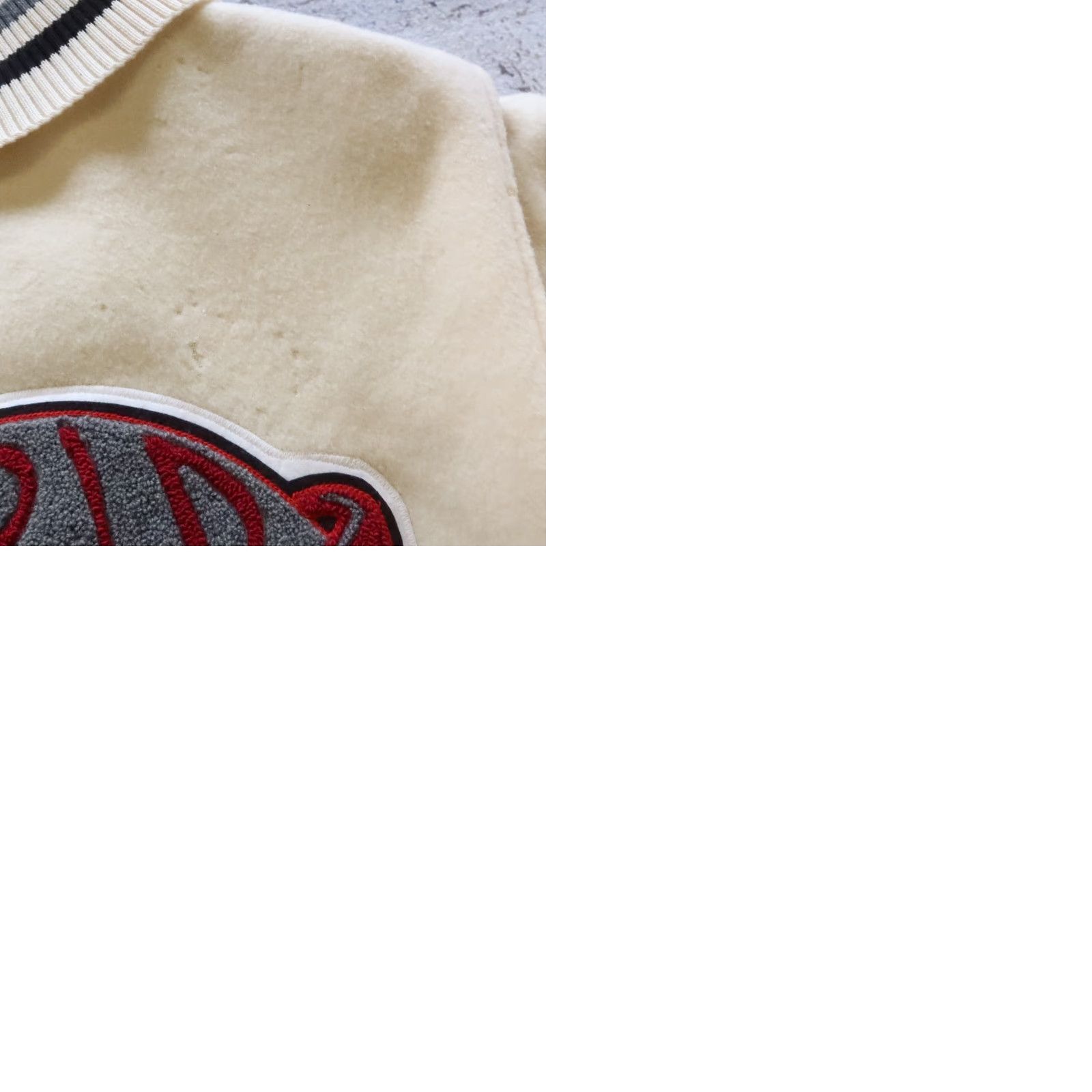 Vintage VINTAGE Stussy Burly Gear World Tribe Wool Varsity Jacket M Beige Men Jacket M USA Size US M / EU 48-50 / 2 - 12 Thumbnail