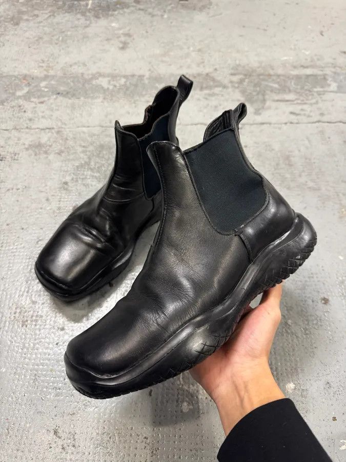 Prada FW1999 Prada Black Leather Vibram Boots Size US 9.5 / EU 42-43 - 1 Thumbnail