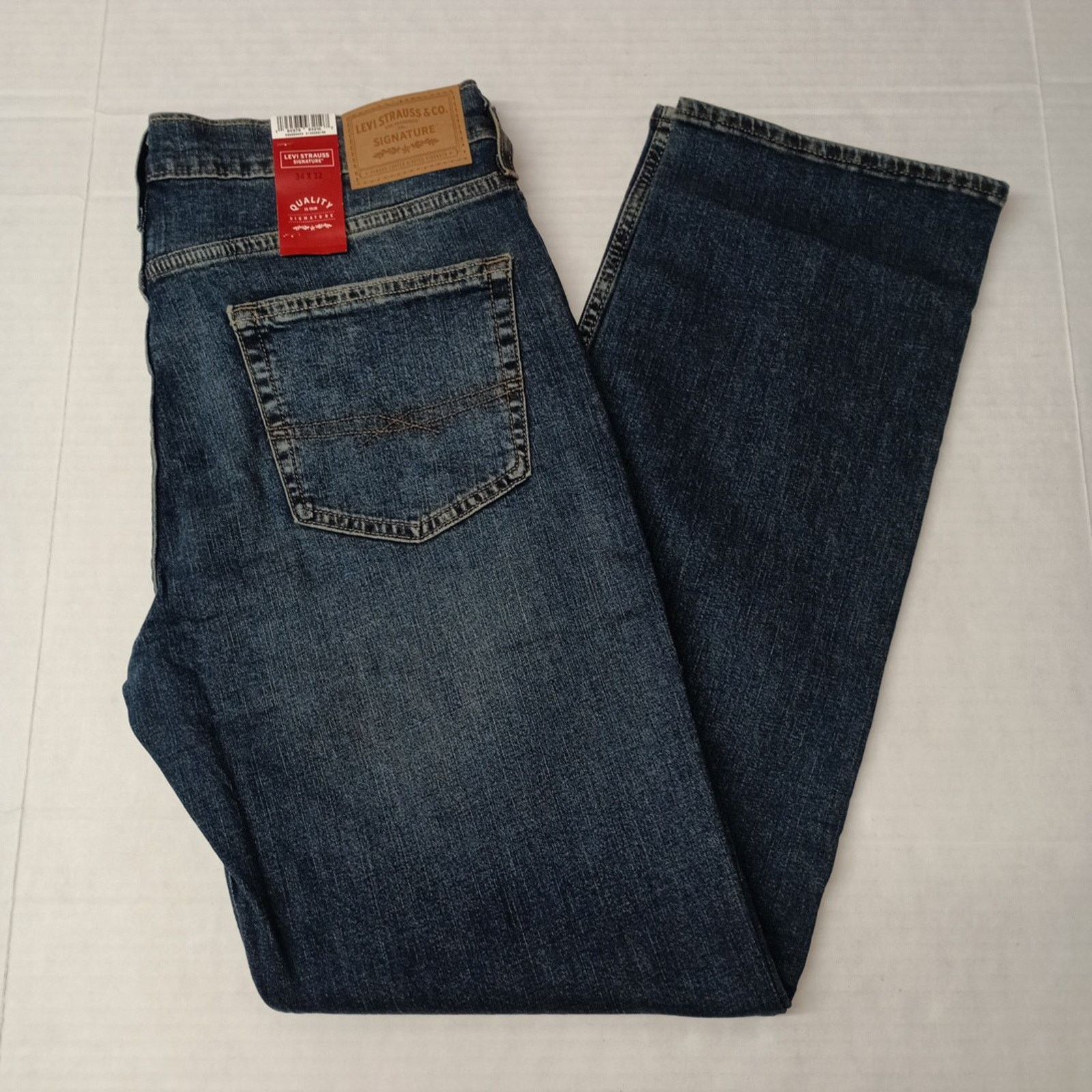 Levi's Signature Levi Straight Jeans Men's 34x32 Blue Ultimate Flex Size US 34 / EU 50 - 1 Thumbnail