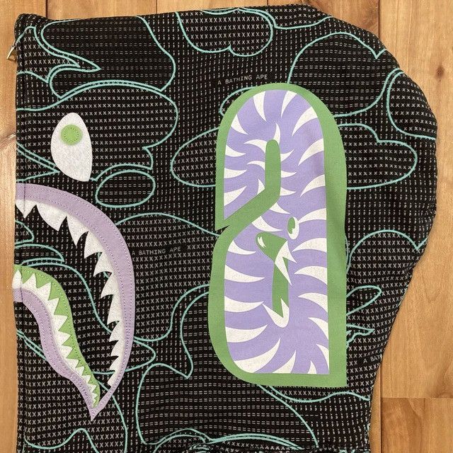 Bape 💫Glow in the dark💫 BAPE TEXT CODE CAMO Shark Full Zip Hoodie Size US XL / EU 56 / 4 - 6 Thumbnail