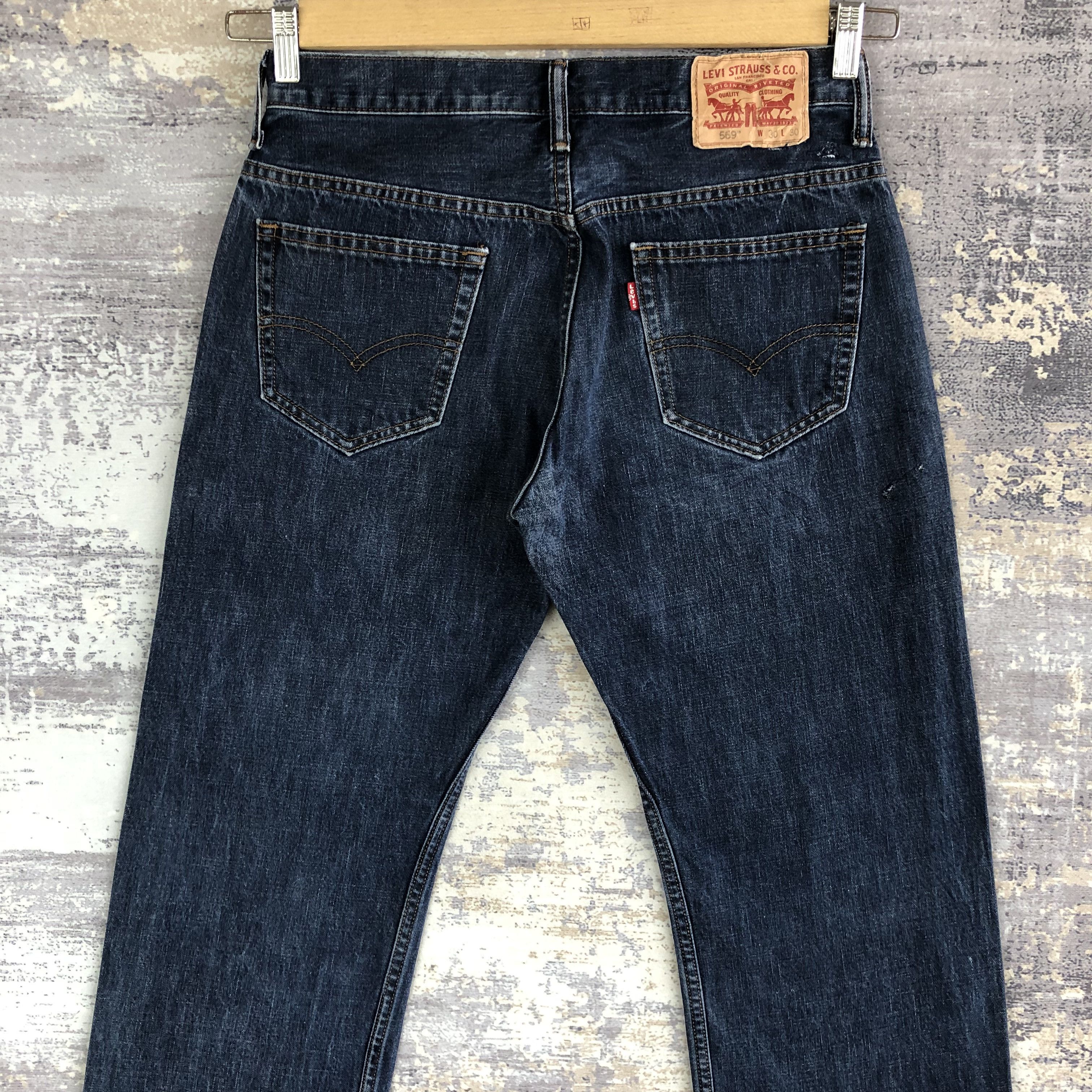 Levi's Vintage Y2K Levis 569 Baggy Jeans Levi's Faded Indigo Denim Size US 30 / EU 46 - 4 Thumbnail