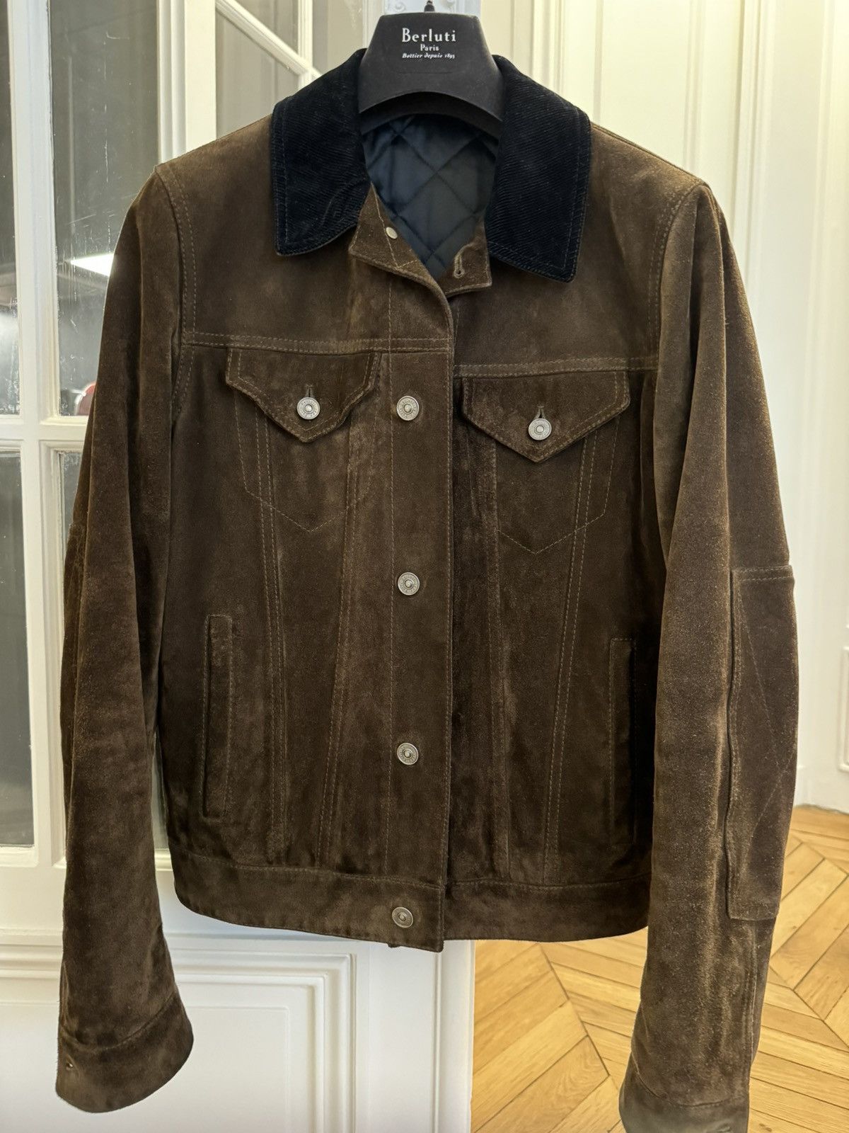 Berluti × Haider Ackermann Berluti FW17 Suede Trucker Jacket Size US S / EU 44-46 / 1 - 1 Thumbnail