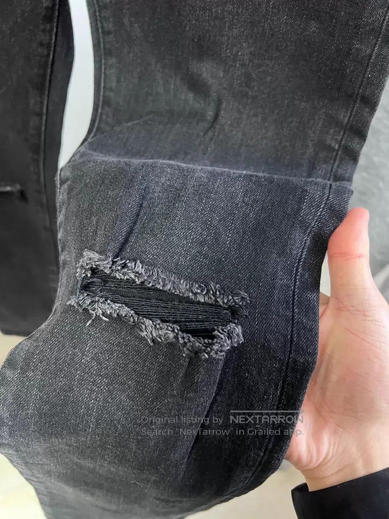 Saint Laurent Paris Saint Laurent Paris Cut Out Destroyed Denim Jeans i Size US 30 / EU 46 - 3 Thumbnail