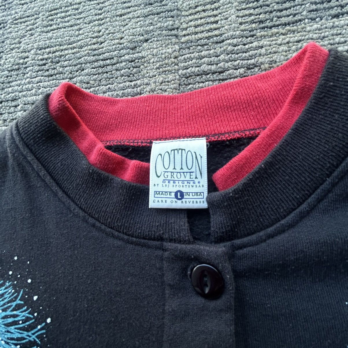 Vintage Vtg 1995 Nature Birds Black/Red Grandma Cardigan Sweater Size US L / EU 52-54 / 3 - 4 Thumbnail