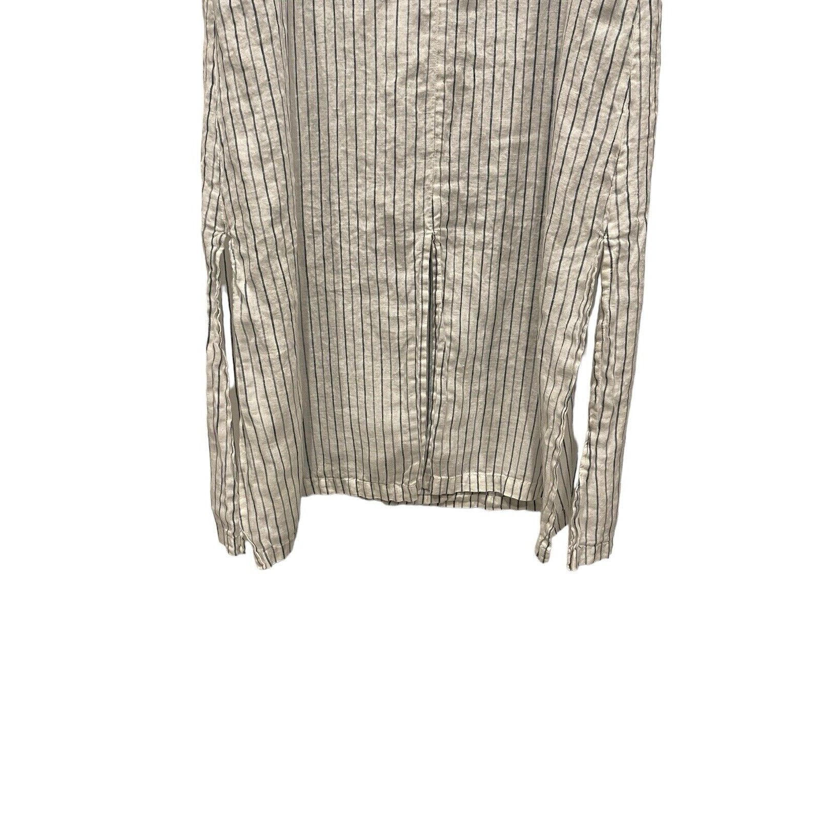 FLAX FLAX Designs LINEN Open Dress PAPAYA STRIPE size: S Size S / US 4 / IT 40 - 7 Thumbnail