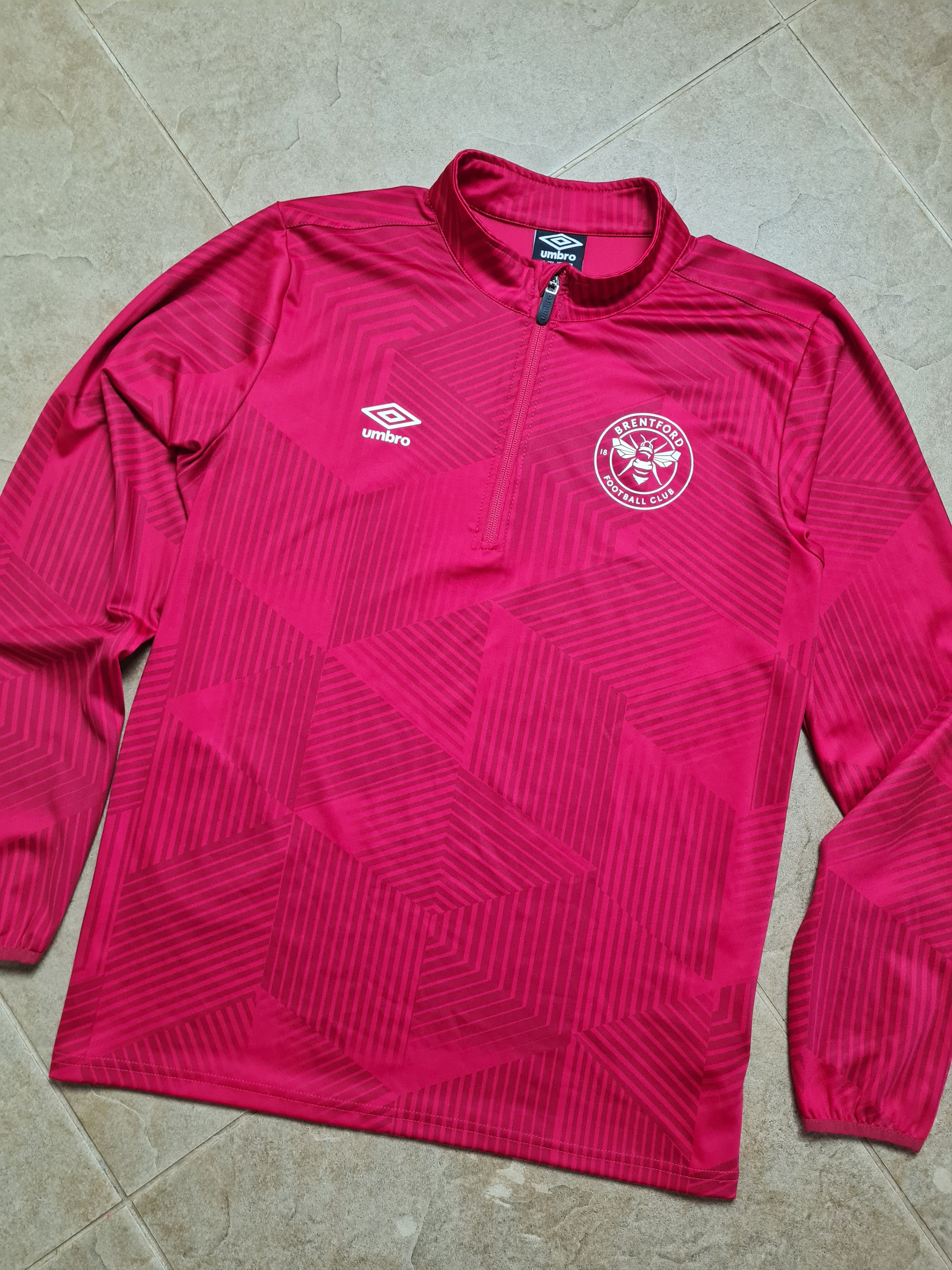 Umbro Brentford FC Umbro 2020-21 Training 1/4 Zip Drill Top Red Size US M / EU 48-50 / 2 - 7 Thumbnail