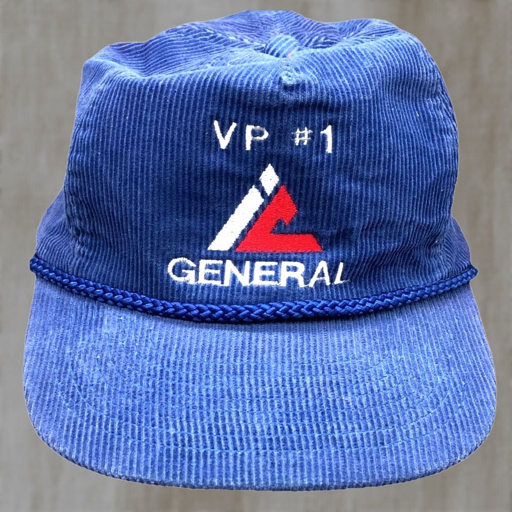 Coal VINTAGE Blue Corduroy Rope Trucker Hat Cap Snapback General Coal Mining 80s 90s Mens Size ONE SIZE - 1 Thumbnail
