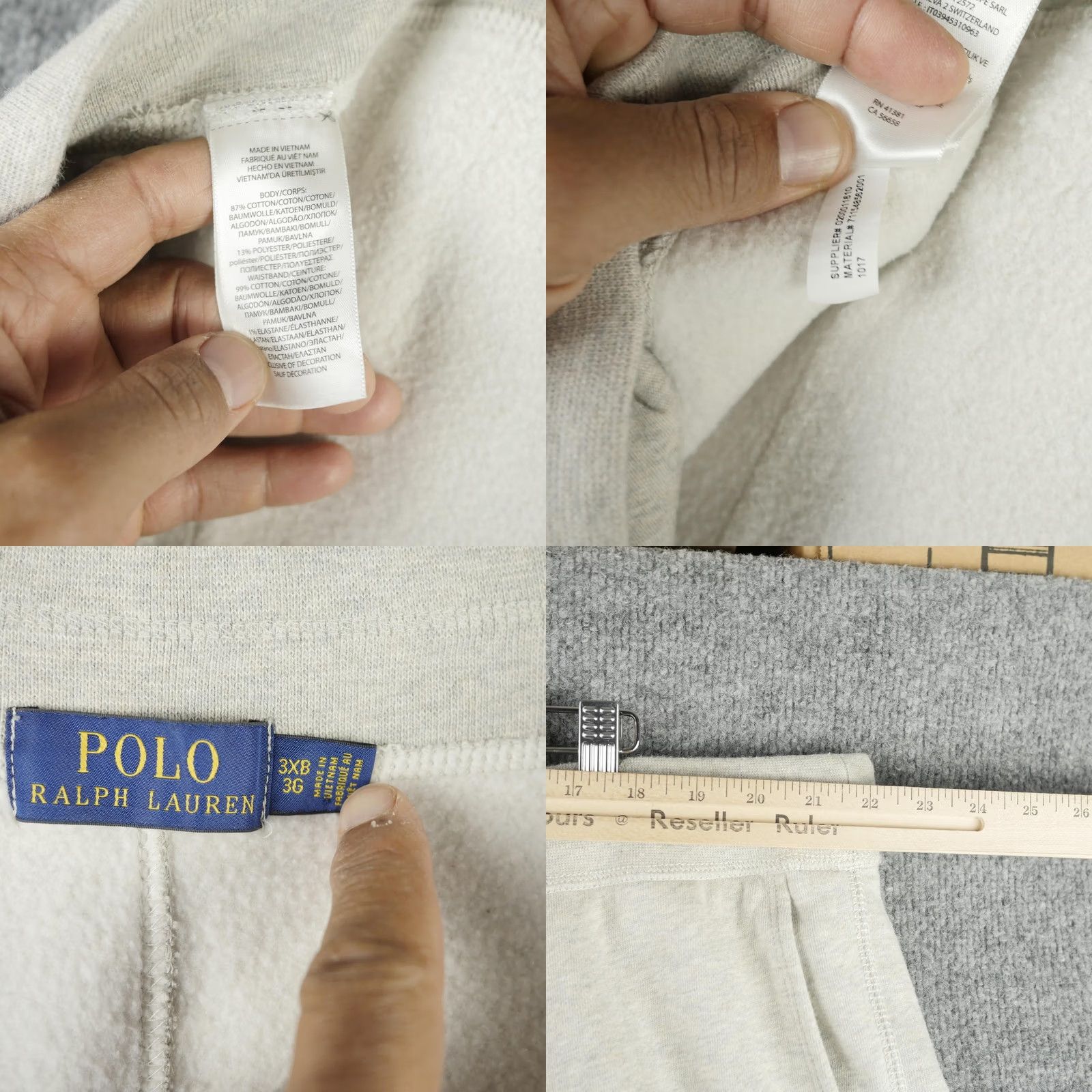 Polo Ralph Lauren Ralph Lauren Sweatpants Mens 3X Gray Fleece Drawstring Pony Logo Loose Baggy Size US 39 - 8 Thumbnail