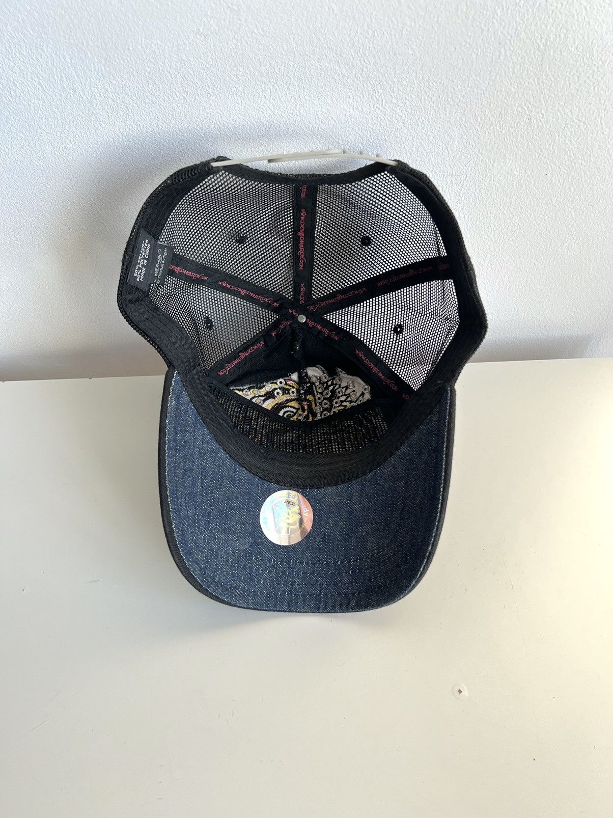 Ed Hardy × Vintage Vintage Ed Hardy Tiger Embroidery Trucker Cap Size ONE SIZE - 6 Thumbnail