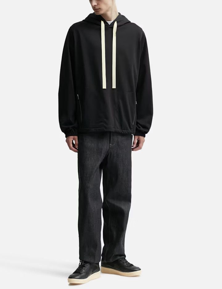 Jil Sander o1loc1c1124 Jersey Hoodie in Black Size US M / EU 48-50 / 2 - 4 Thumbnail