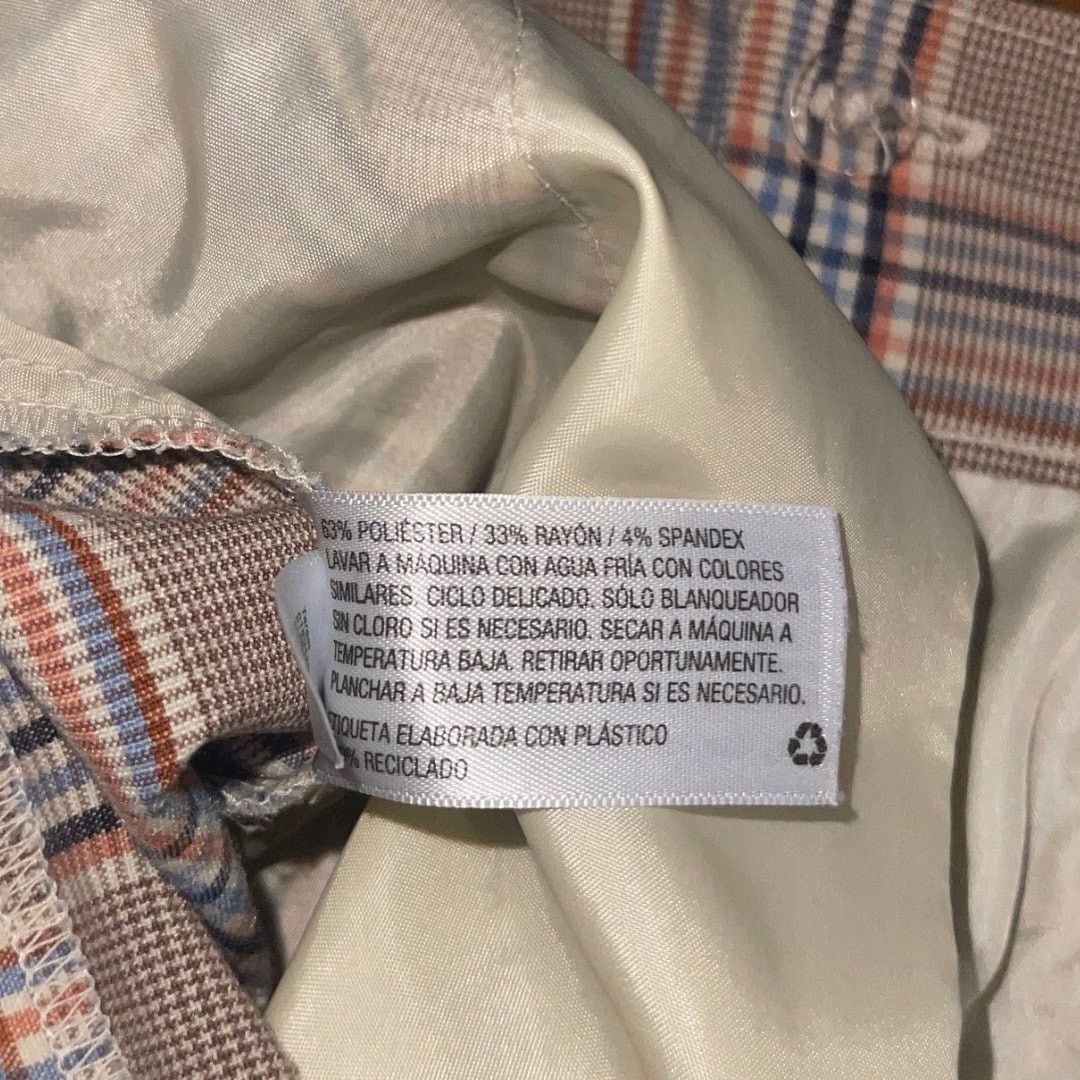 Target Basics A New Day Plaid Plaid Wide Leg Cropped Trousers Stretch Pant Size 32" / US 10 / IT 46 - 4 Thumbnail