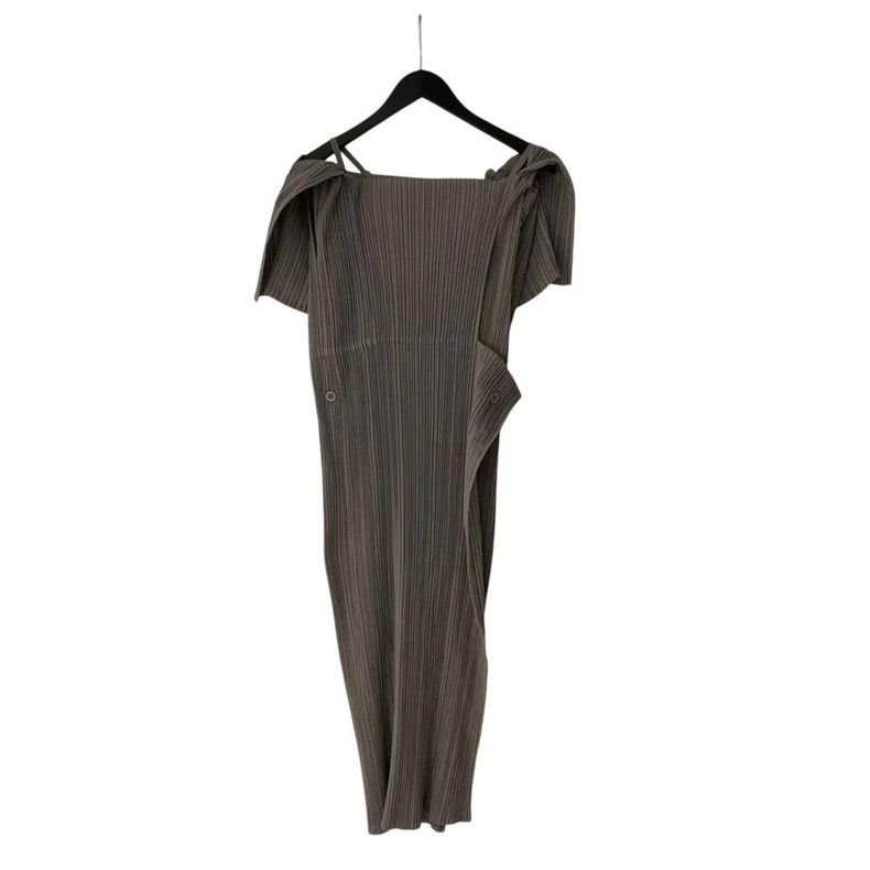 Issey Miyake Issey Miyake Brown mainline halter dress Size S / US 4 / IT 40 - 2 Thumbnail