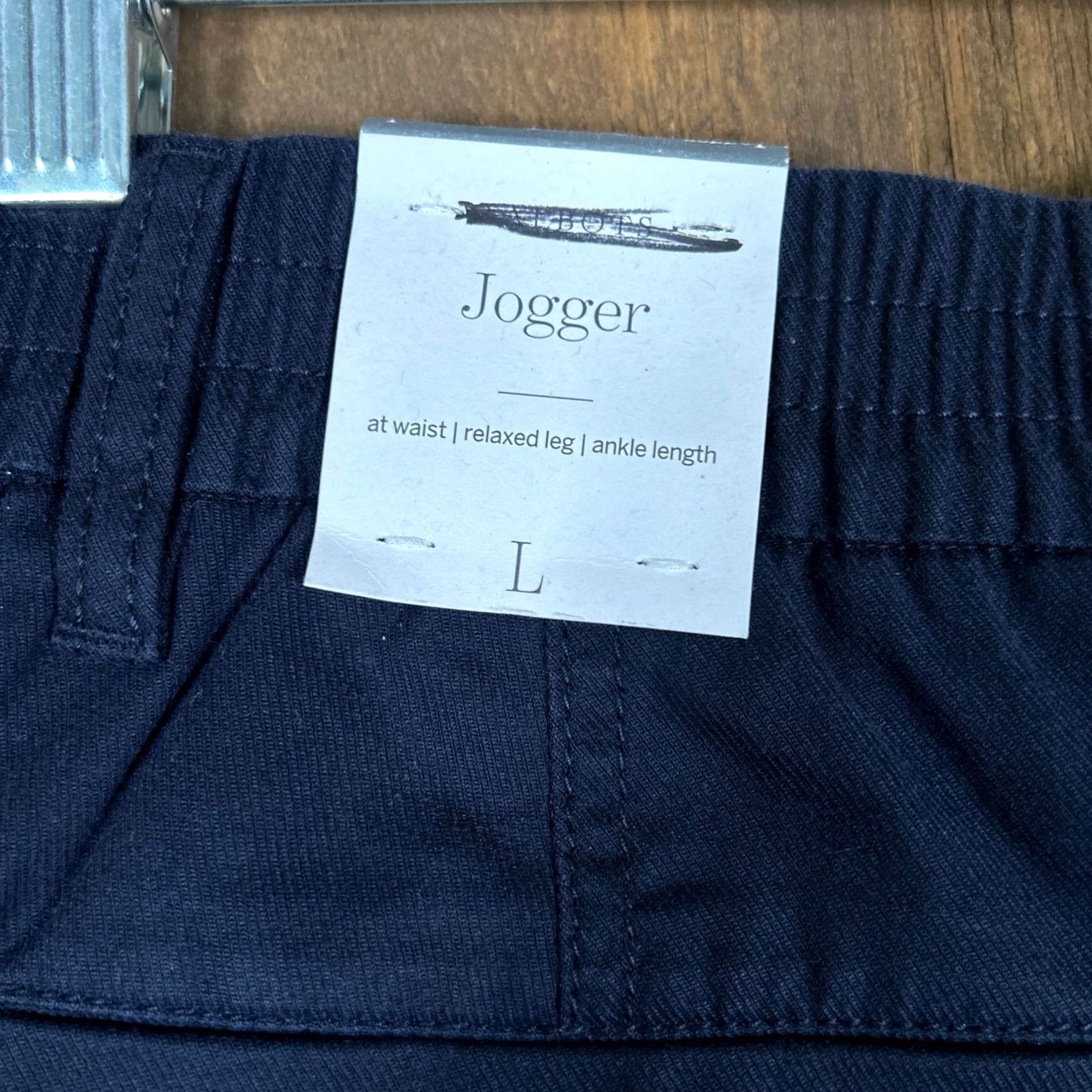 Talbots Talbots Womens Pants Navy Blue High Rise Button Relaxed Joggers Stretch Large L Inseam 26.5 in Casual Workwear Footwear? Size 24" / US 00 / IT 34 - 5 Thumbnail