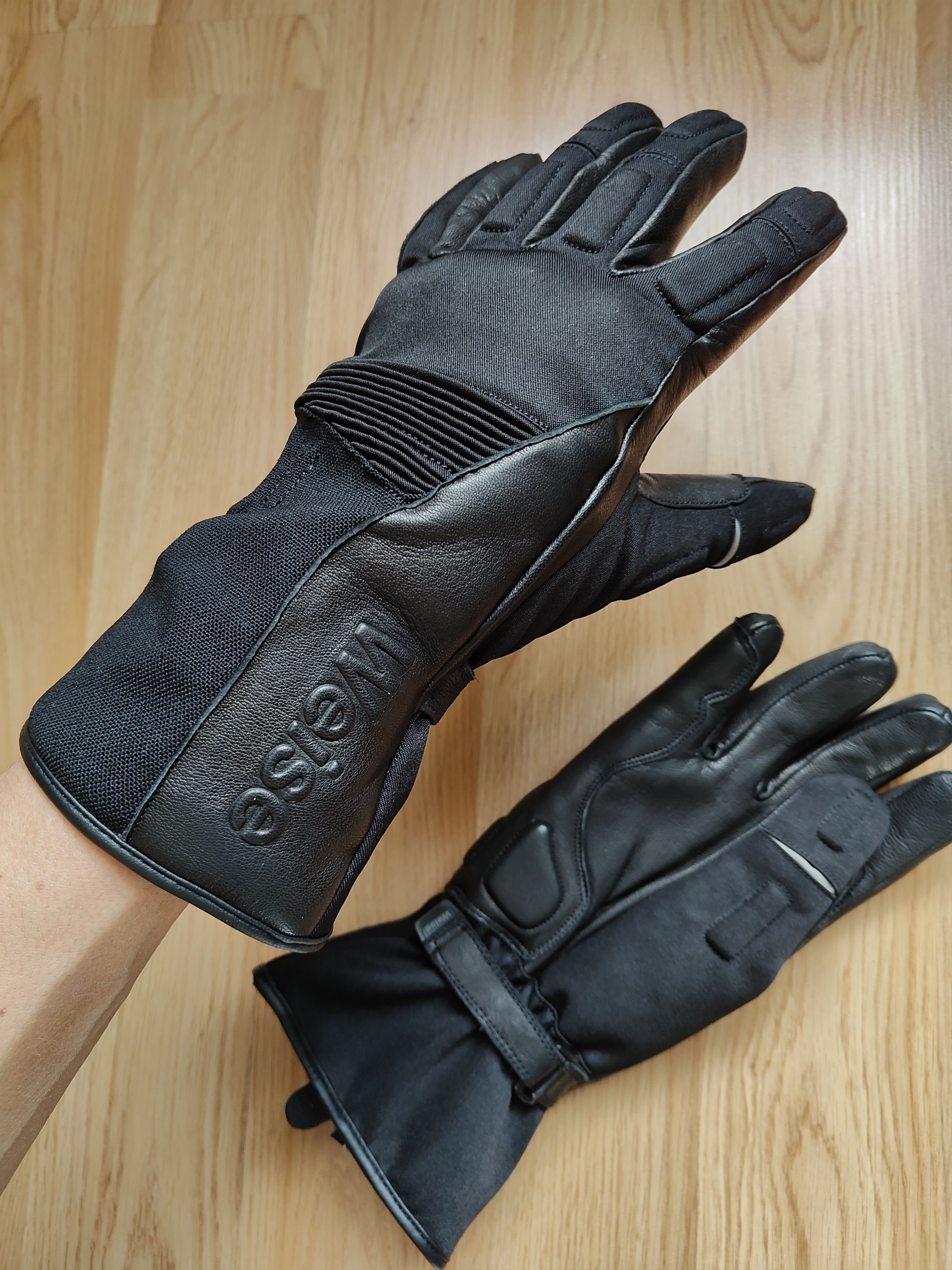 Genuine Leather Weise Men's Leather Gloves Winter Outdoor Moto Racing Gloves Size ONE SIZE - 3 Thumbnail
