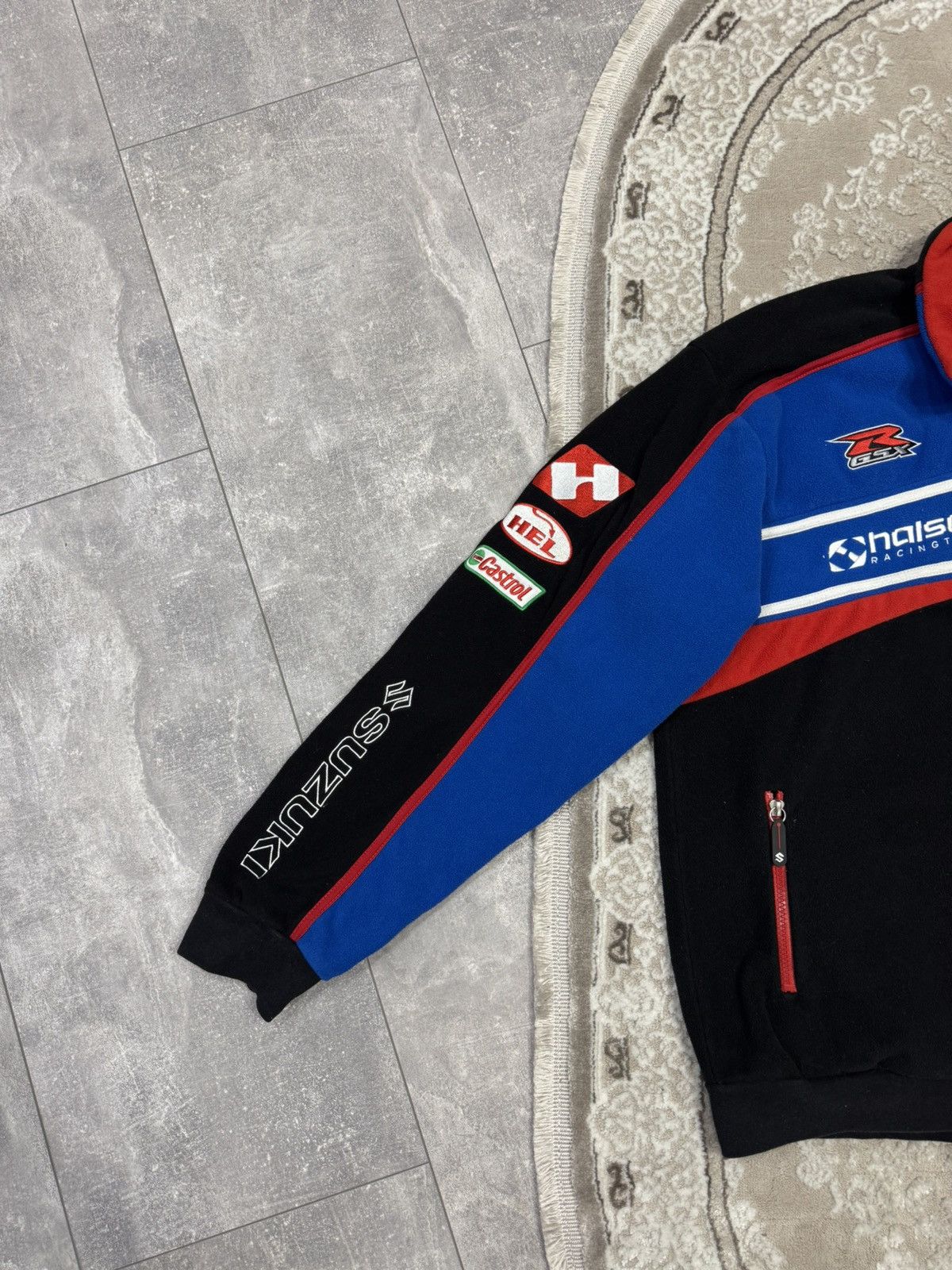 Vintage Suzuki fleece big logo racing jacket merch vintag sweatshirt Size US XL / EU 56 / 4 - 2 Thumbnail