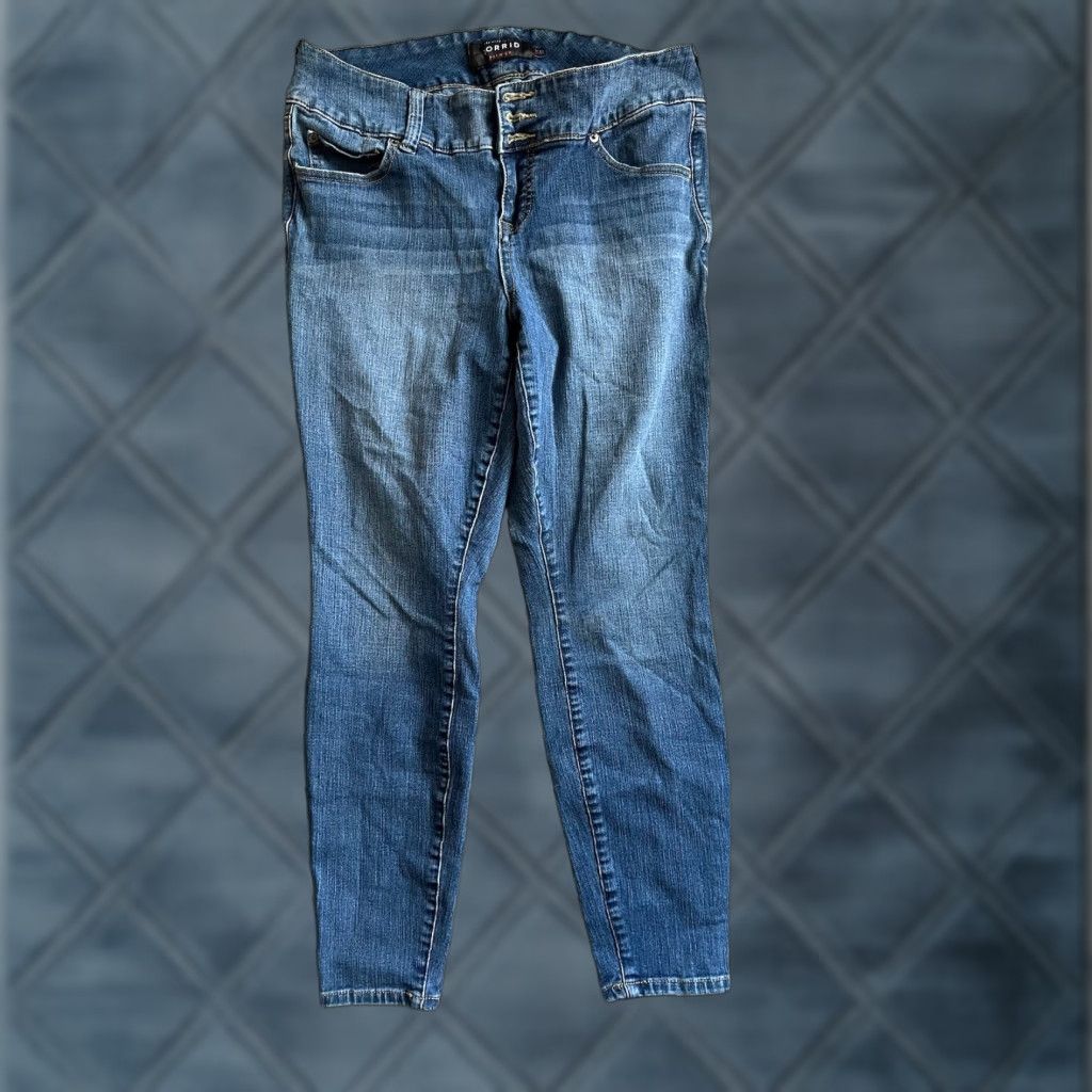 Torrid Torrid Jeans Women’s 12R High Rise Blue Denim Stretch 5-Pocket Regular Skinny City Hipster Rock Vintage: No Size 34" / US 12 / IT 48 - 1 Thumbnail