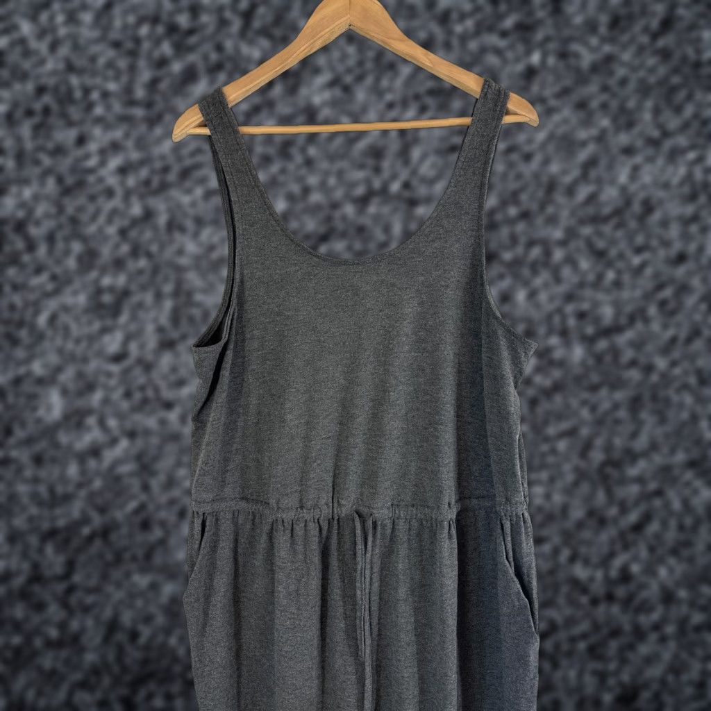 Torrid Torrid Jumpsuit Womens Plus Size 1 Gray Sleeveless Jersey Pockets Drawstring Waist Casual One-Piece Size XS / US 0-2 / IT 36-38 - 1 Thumbnail