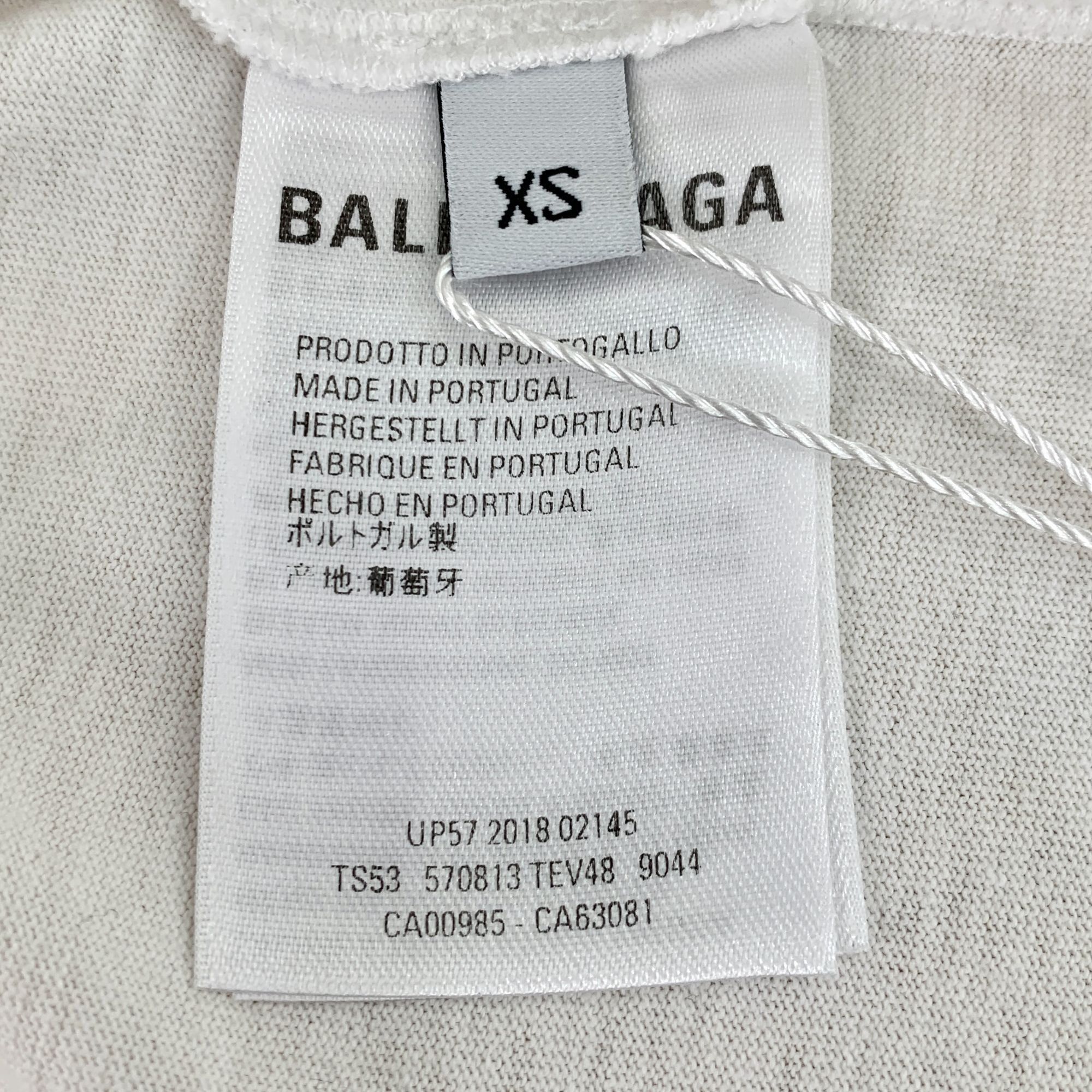 Balenciaga Balenciaga White Logo T-Shirt Unisex Cotton Casual Wear Size Size M / US 6-8 / IT 42-44 - 7 Thumbnail