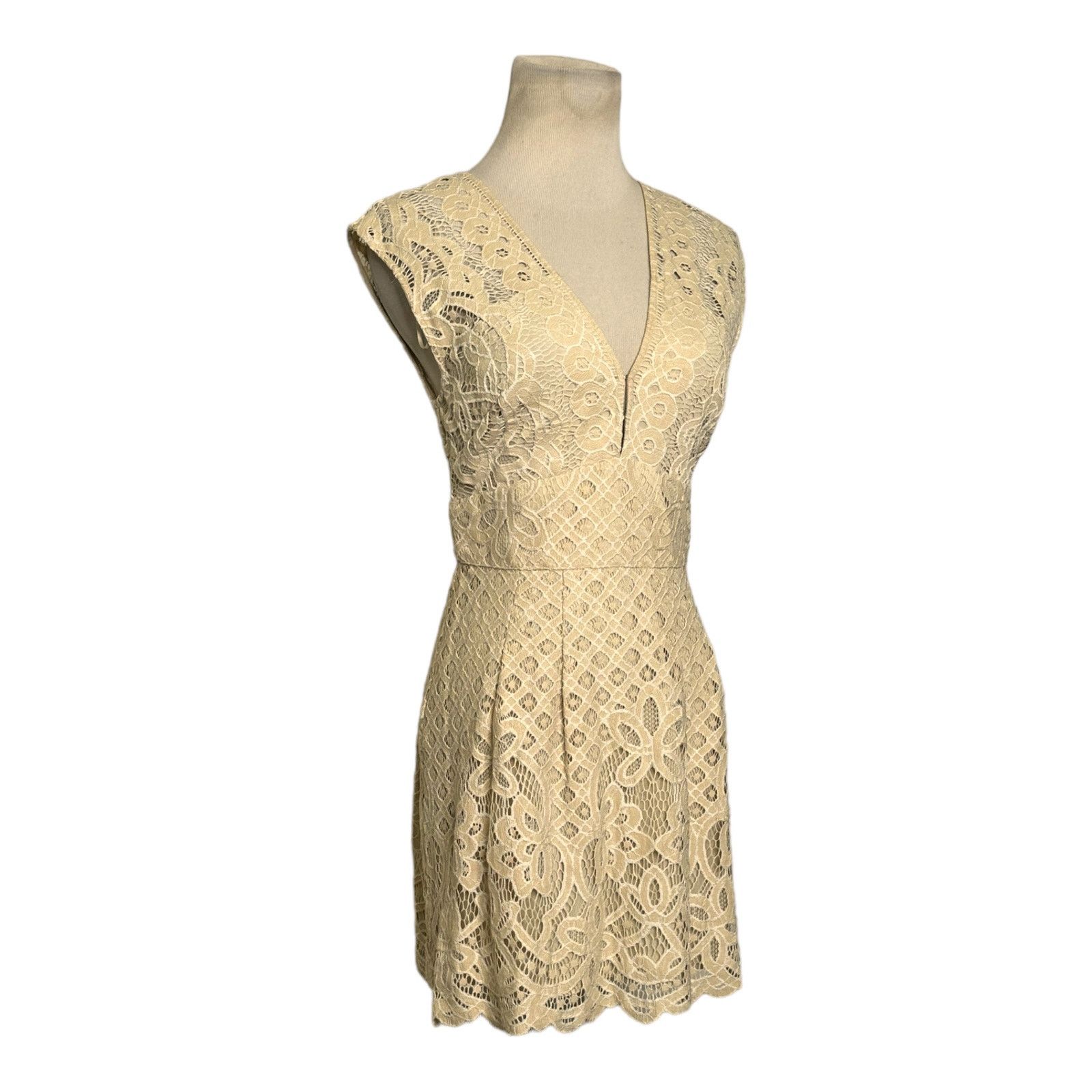 Free People Free People Beige Lace One Million lovers Mini Dress Size 0 Size XS / US 0-2 / IT 36-38 - 11 Thumbnail