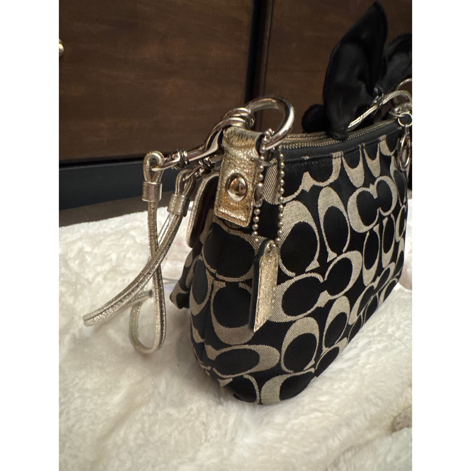 Coach Coach Poppy Crossbody Black / Gray Silver Metallic Size ONE SIZE - 10 Thumbnail