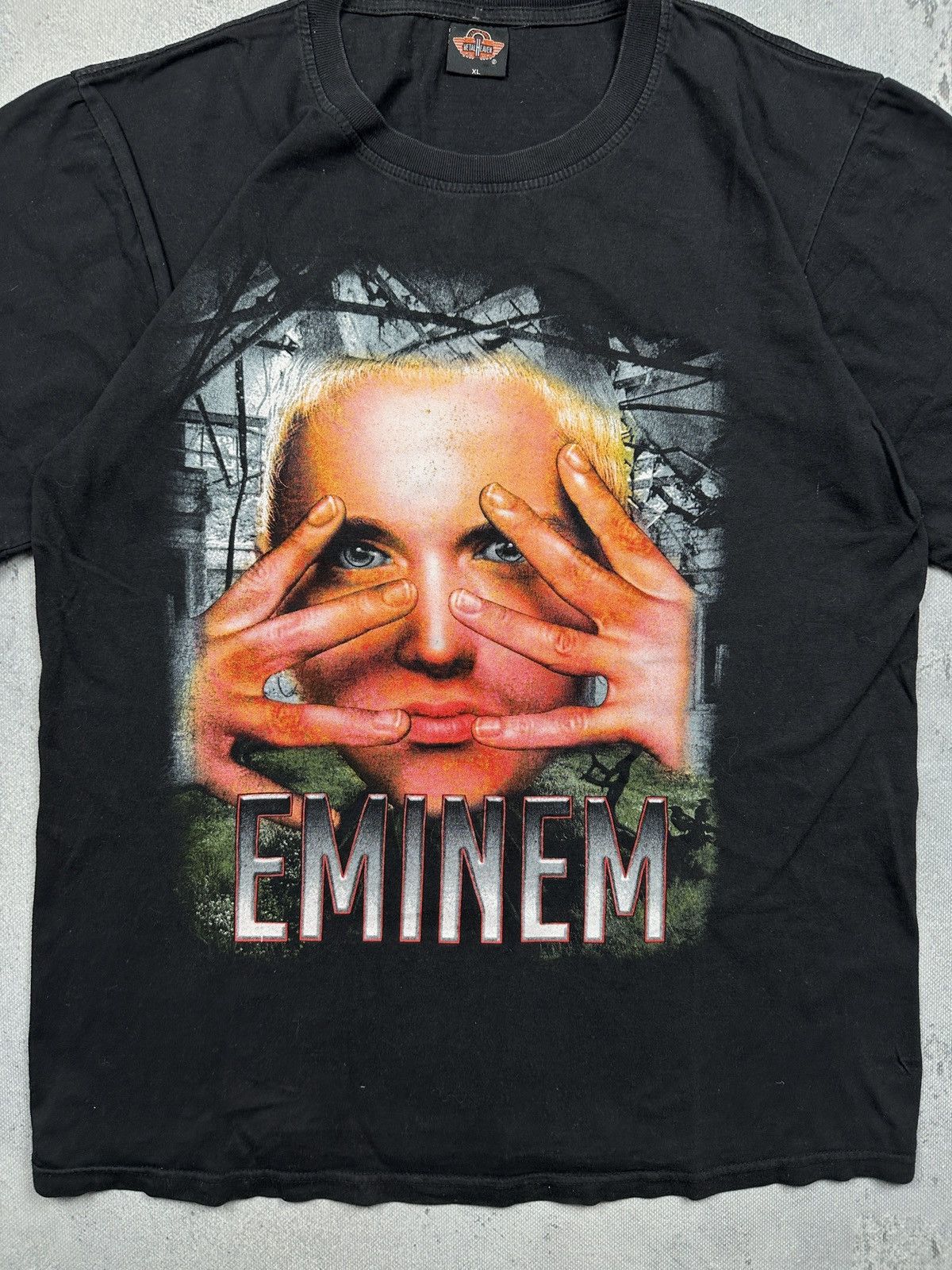 Eminem Vintage Overprint Eminem Graphic Tee Bold Portrait Print 00s Size US L / EU 52-54 / 3 - 11 Thumbnail