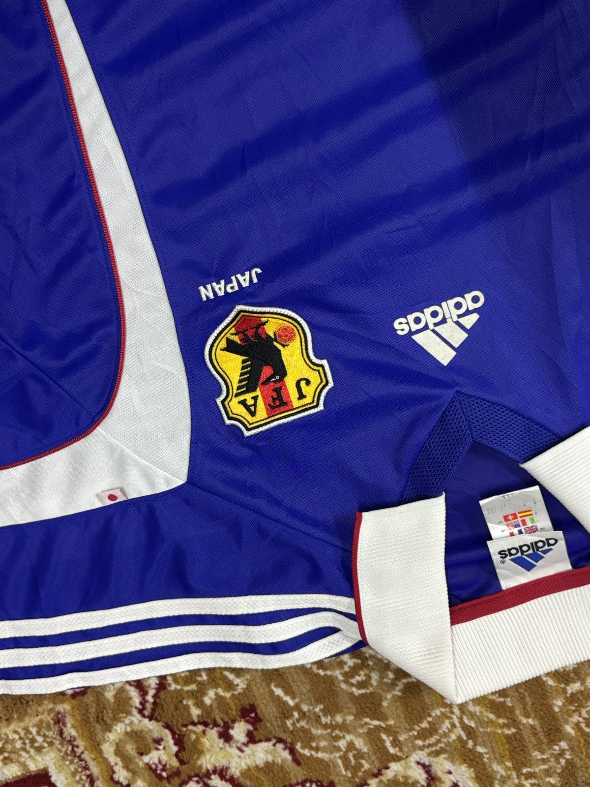 Adidas HOME JAPAN JFA 1999-2001 ORIGINAL Size US L / EU 52-54 / 3 - 9 Thumbnail