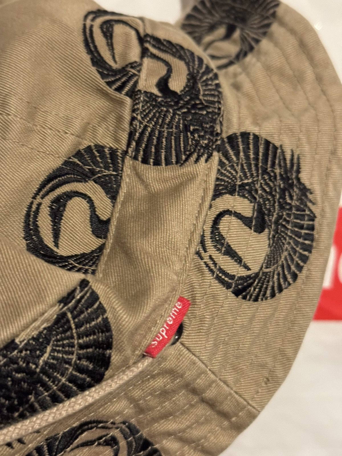 Sasquatchfabrix × Supreme Supreme Sasquatchfabrix Khaki Crane Crusher Bucket Hat Size ONE SIZE - 3 Thumbnail