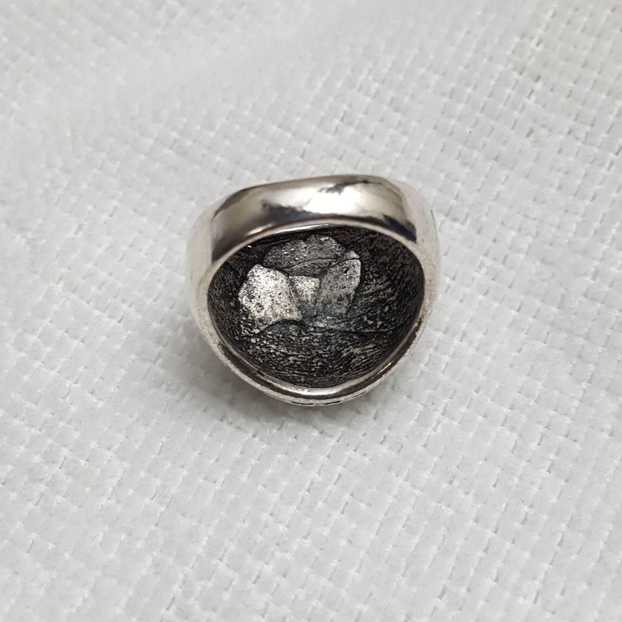The Unbranded Brand Silver Black Ename Cross Fire Ring Size ONE SIZE - 4 Thumbnail