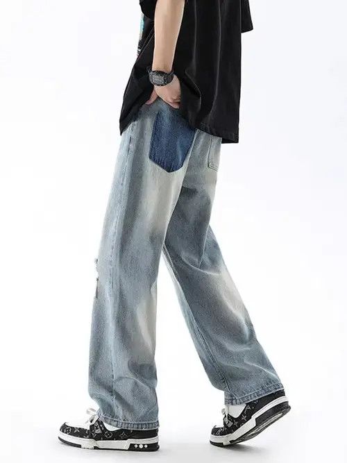 Japanese Brand Kahori x Ibuki Light Blue High Street Vintage Loose Jeans Size US 33 - 3 Thumbnail