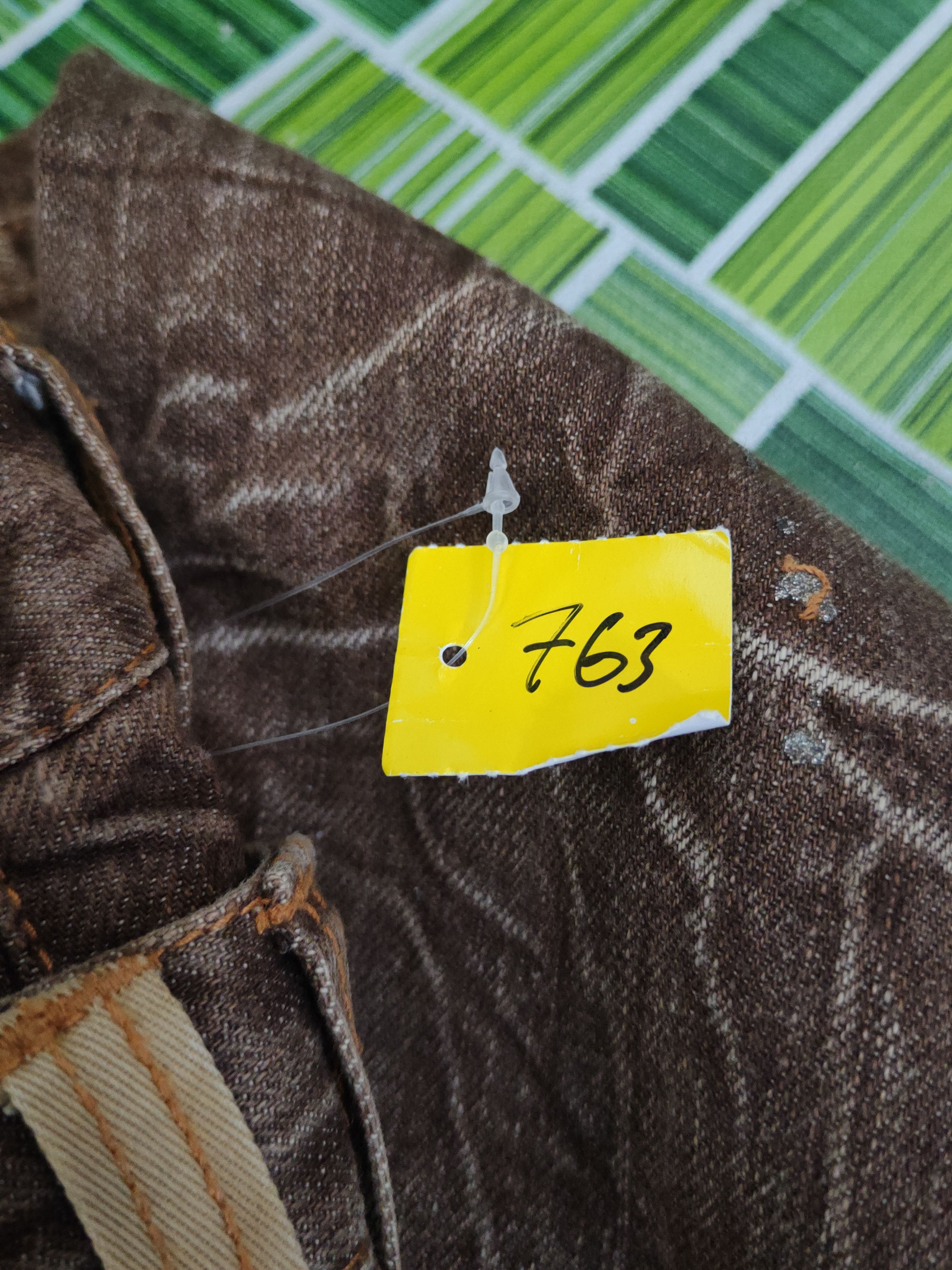 Japanese Brand DL Antlui Double waist punk Brown Ripped Jeans #763 Size US 30 / EU 46 - 15 Thumbnail