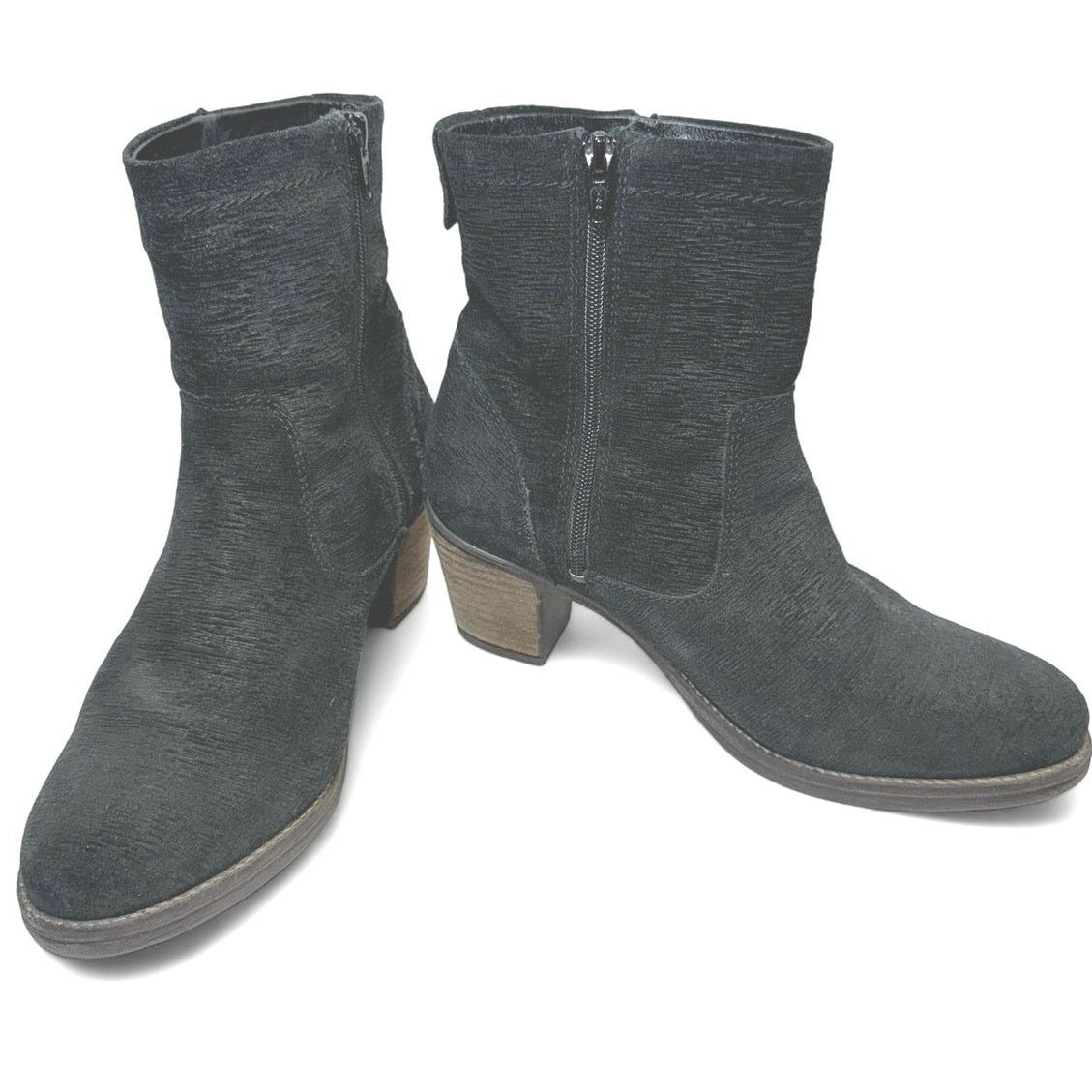 Taos Gray Black Suede Leather Boots women sz 9 Size US 9 / IT 39 - 2 Thumbnail
