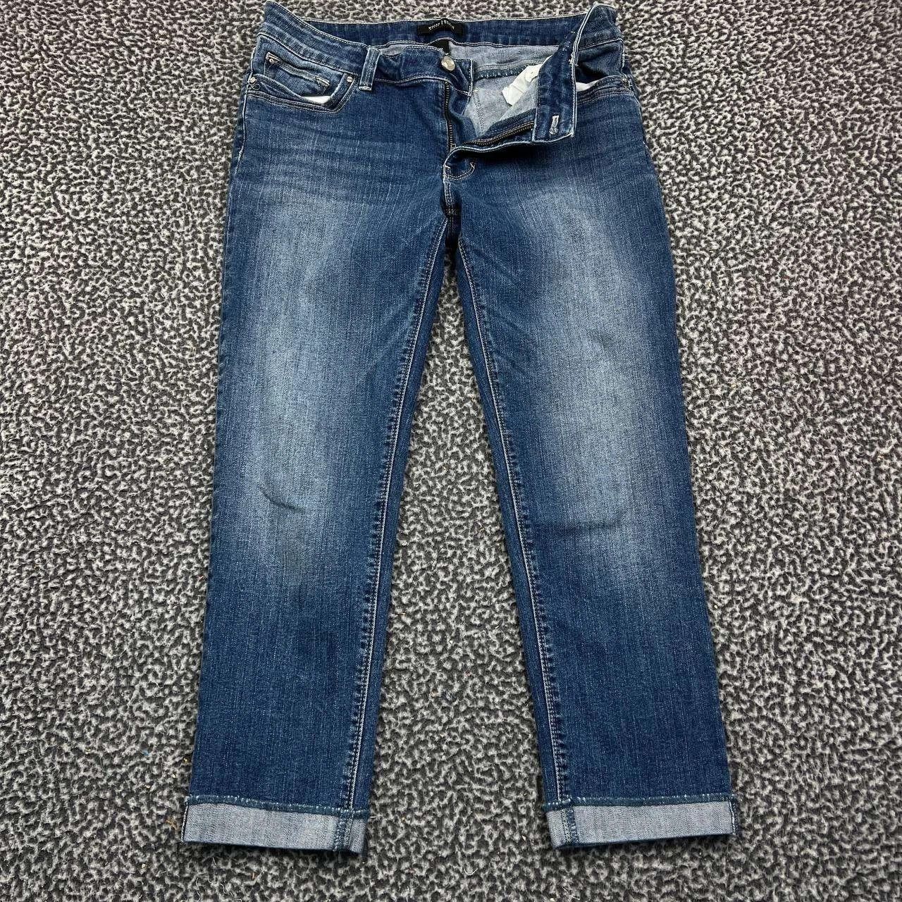 White House Black Market White House Black Market Crop Jeans 8 Denim Cuffed 34x25 Size 34" / US 12 / IT 48 - 1 Thumbnail