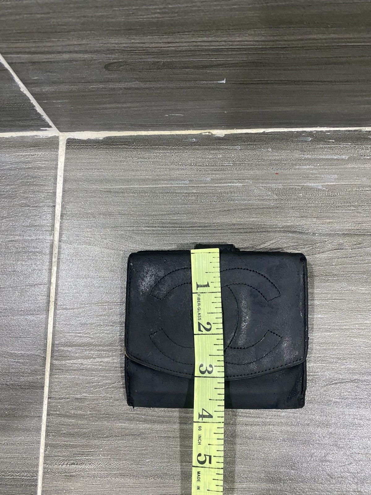 Chanel Chanel Black Leather CC Bifold Wallet Size ONE SIZE - 9 Thumbnail
