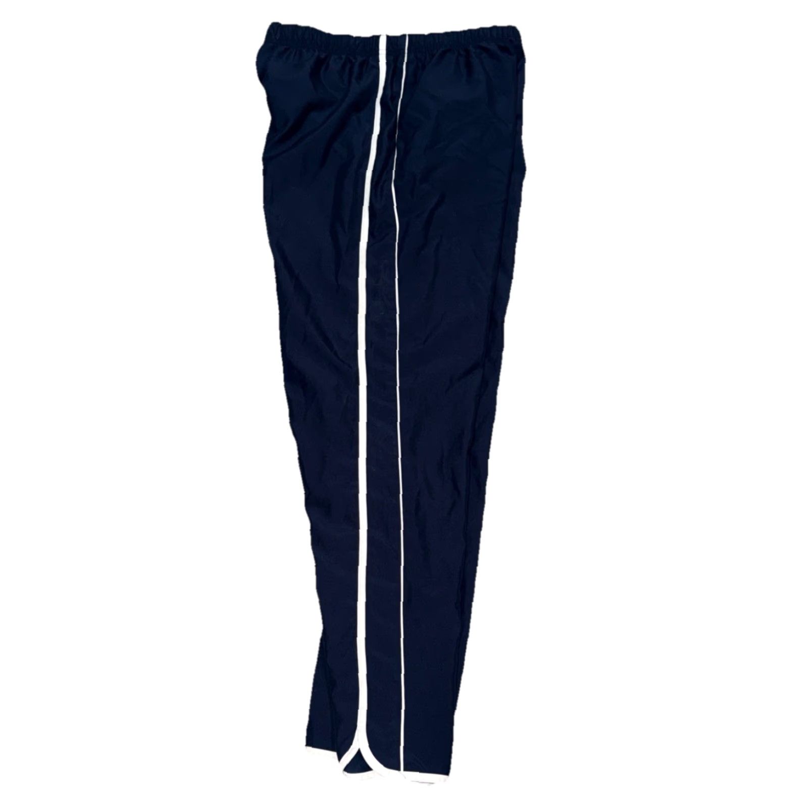 Reebok Reebok Navy Blue Polyester Elastic Waist Athletic Track Pants Striped XL Mens Regular Straight Pockets Gym & Training Size US 36 / EU 52 - 2 Thumbnail