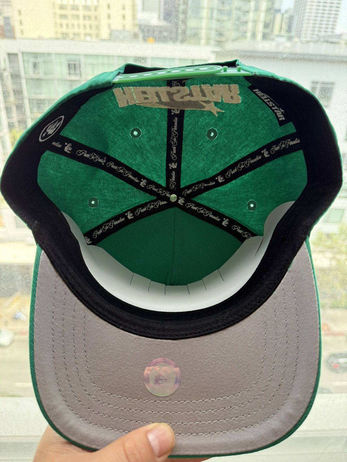 HELLSTAR Hellstar Rhinestone Green Baseball Hat Size ONE SIZE - 5 Thumbnail