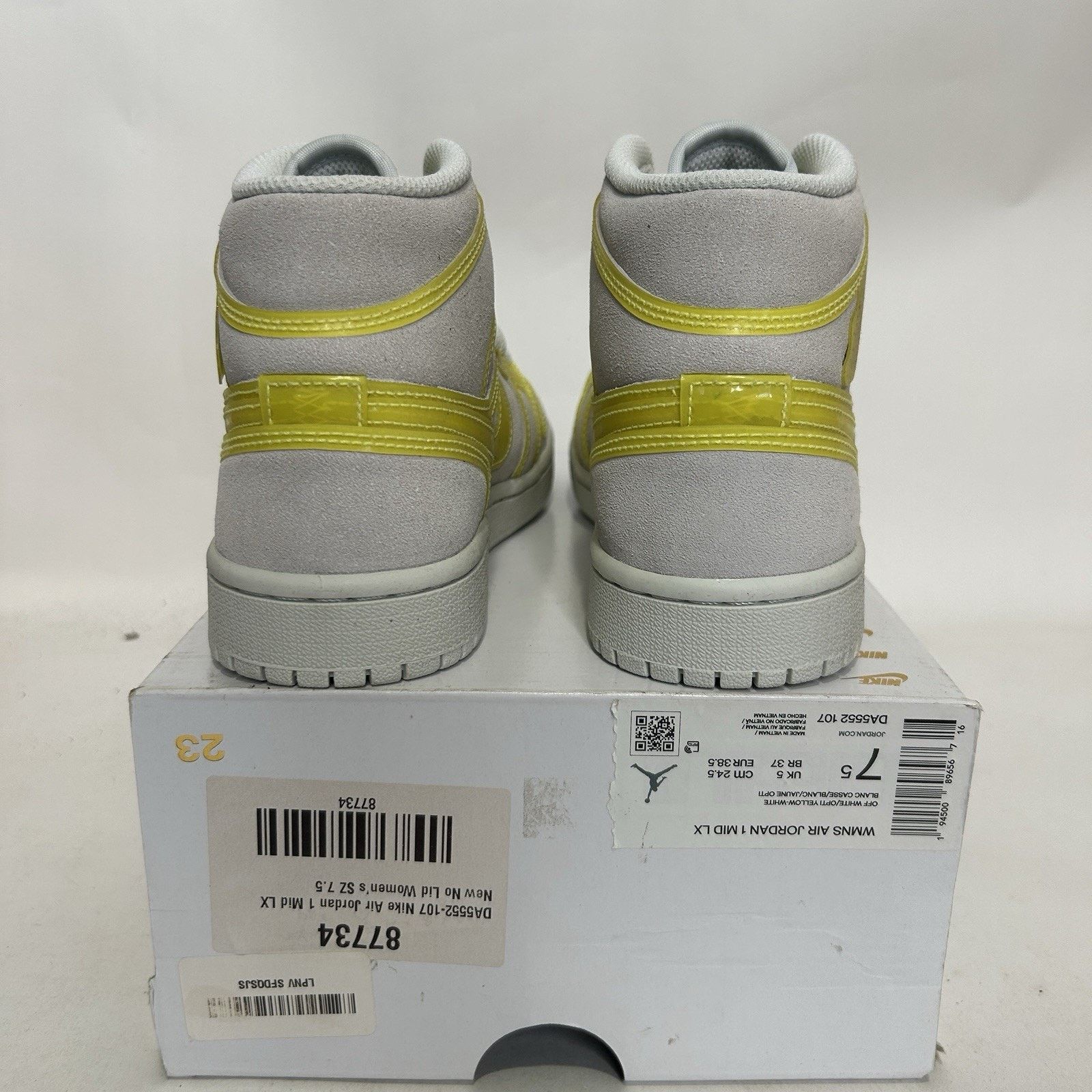 Jordan Brand Nike Air Jordan 1 Mid LX “White Opti Yellow” DA5552-107 Size US 7.5 / IT 37.5 - 4 Thumbnail