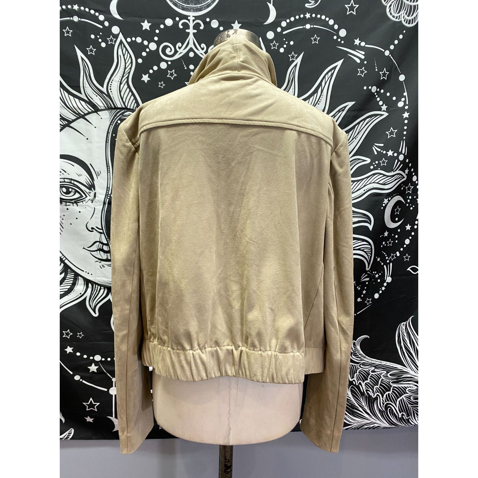Jones New York Jones New York beige open front draped moto style jacket Lar Size L / US 10 / IT 46 - 3 Thumbnail