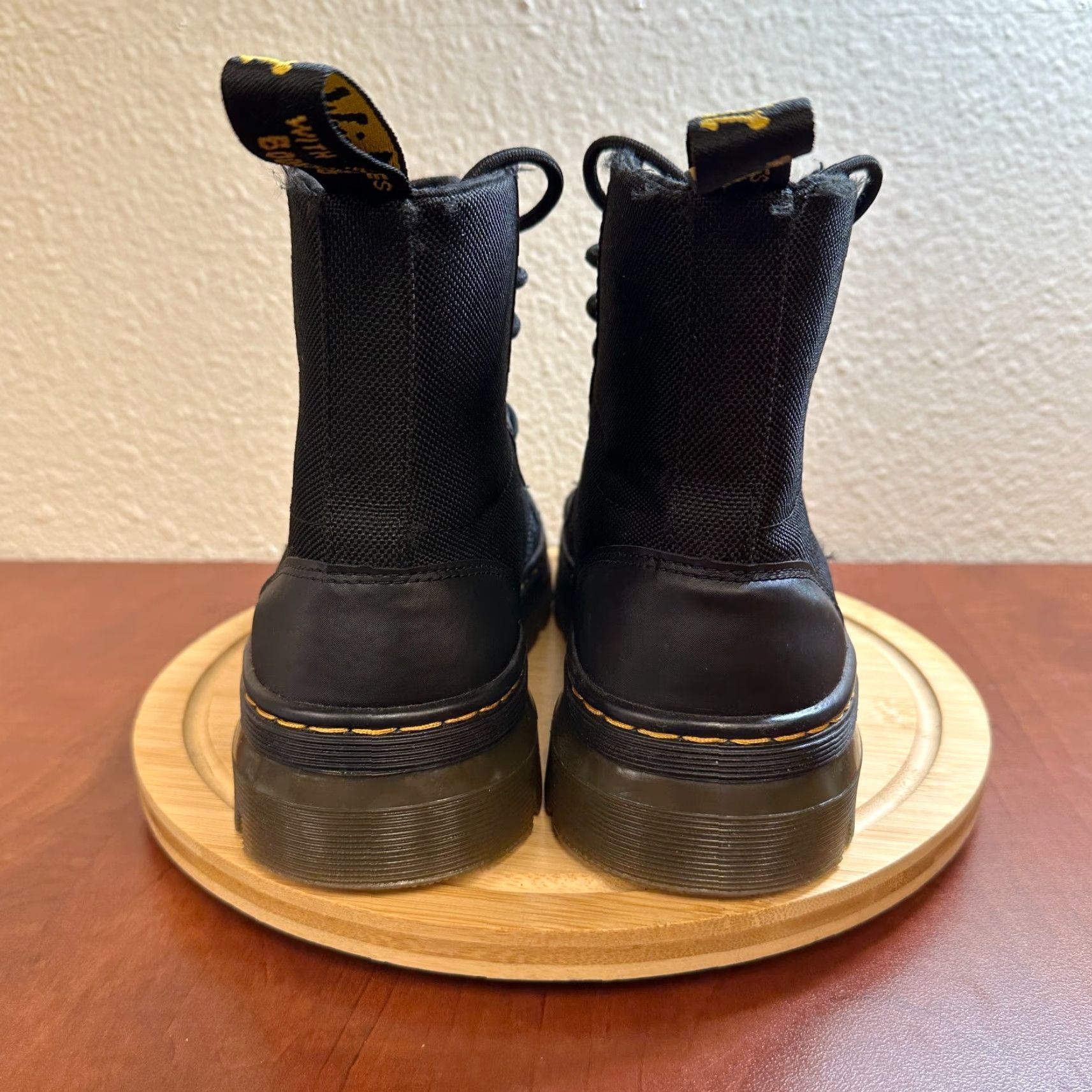 Dr. Martens Dr. Martens Boots Women 9 Black Nylon Canvas Lace Up Combat Opium Casual Travel 9 US Mens Womens Boys Girls Size US 7 / IT 37 - 3 Thumbnail